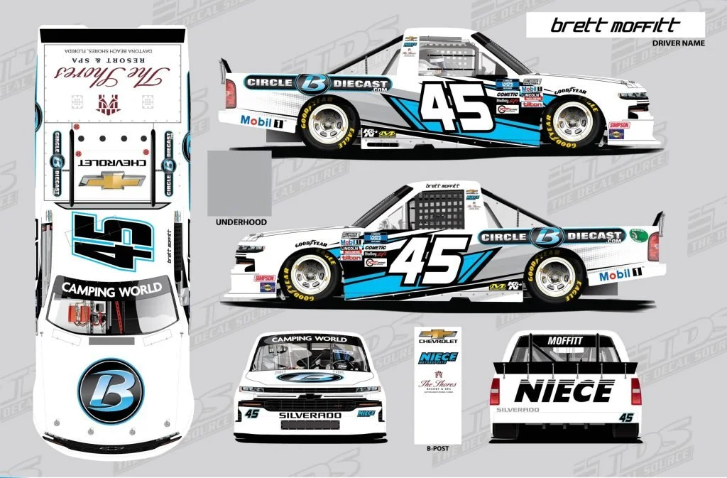 CircleBDiecast.com Partners with Brett Moffitt, Niece Motorsports at Daytona and Talladega