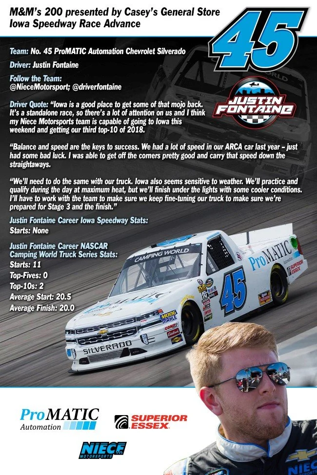 Justin Fontaine - Iowa Speedway Race Advance