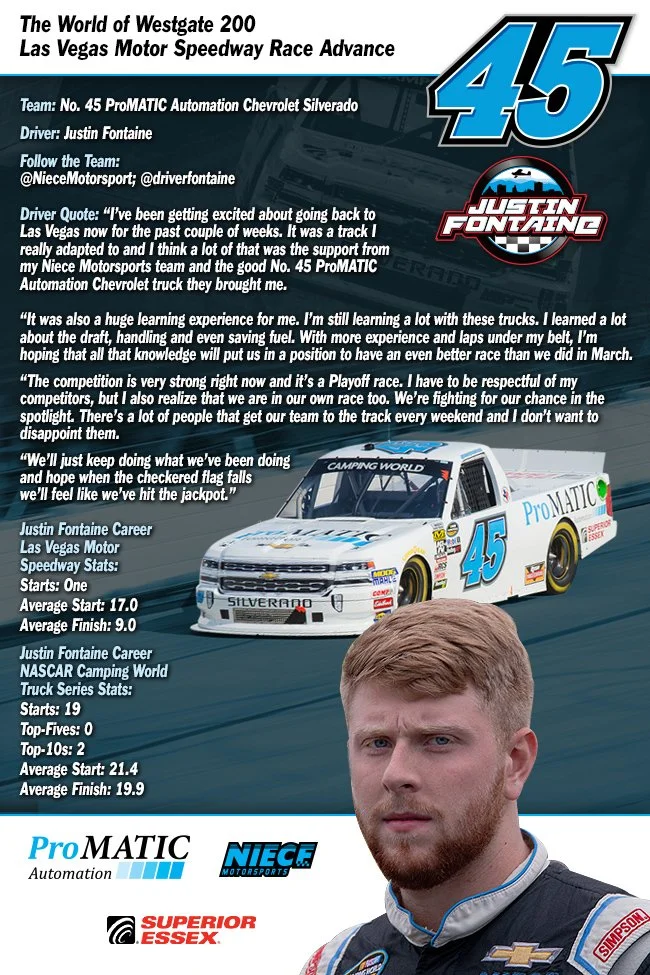 Justin Fontaine - World of Westgate 200 Race Advance