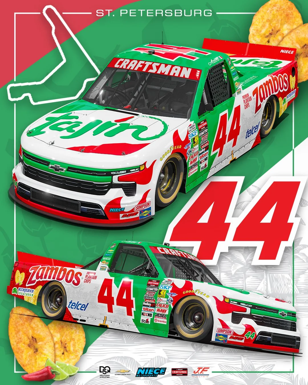 Tajín and Zambos Partner with Niece Motorsports and Andrés Pérez de Lara