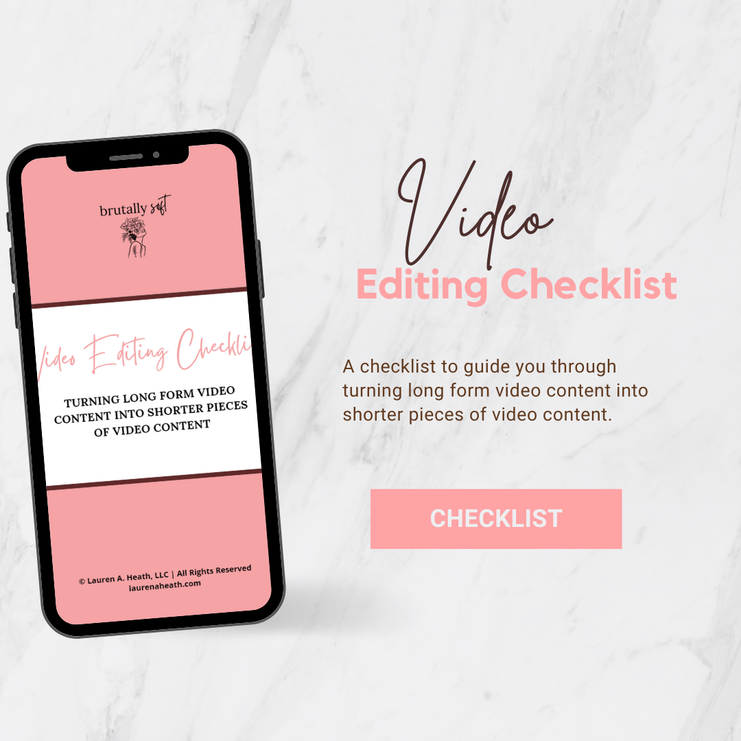 Video Editing Checklist