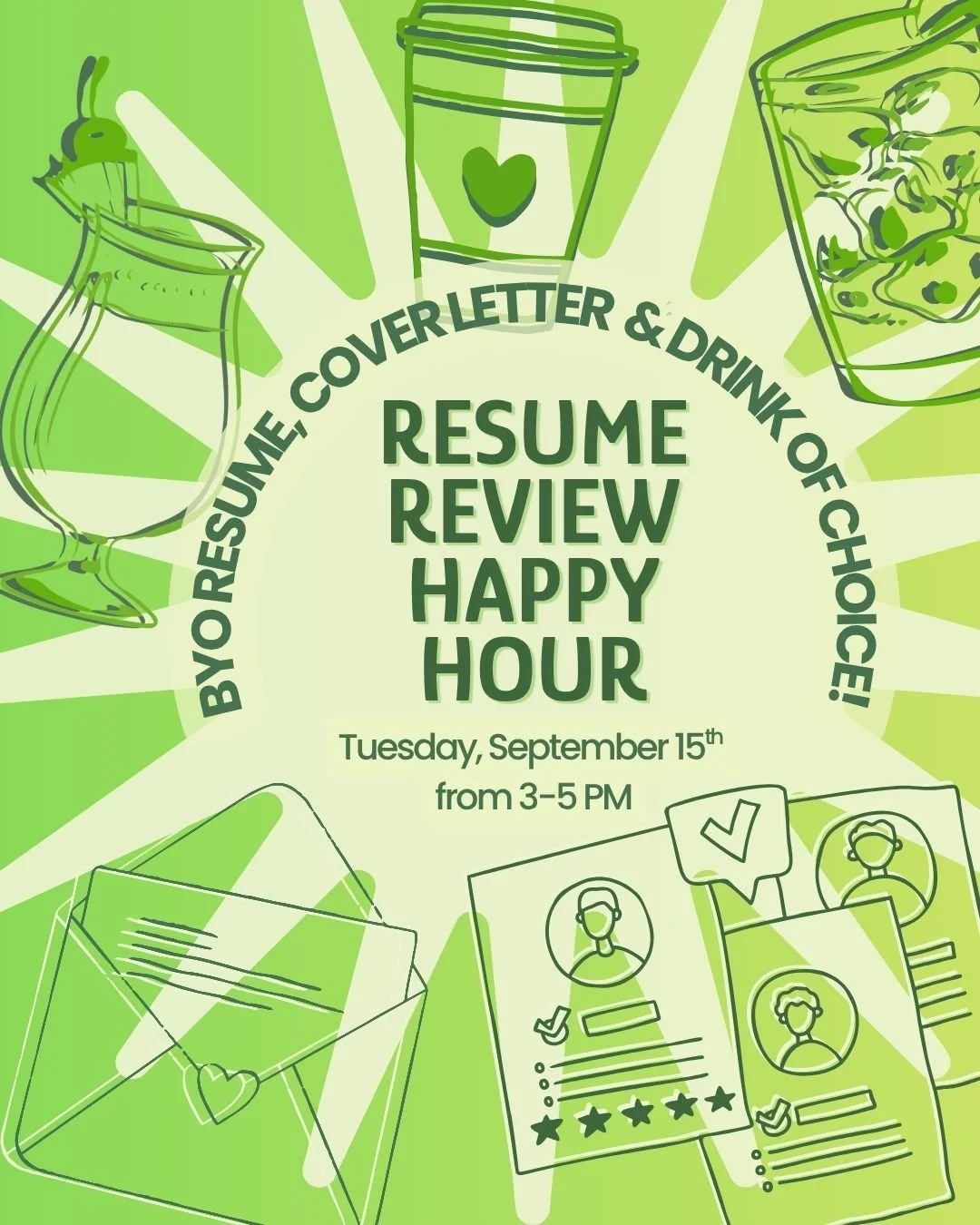 Resume Review Happy Hour: BYO Resume, Cover Letter &amp; drink of choice!