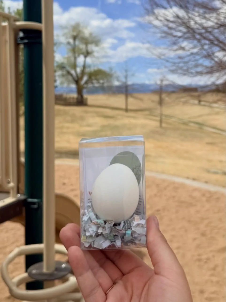We love a good egg hunt, which is why we will be hiding dyeable eggs (with info on how to make your own dyes) around town this week. TWO have been hidden today and we&rsquo;ll continue to post clues all week.  The clues for today:
The reservoir, it&r
