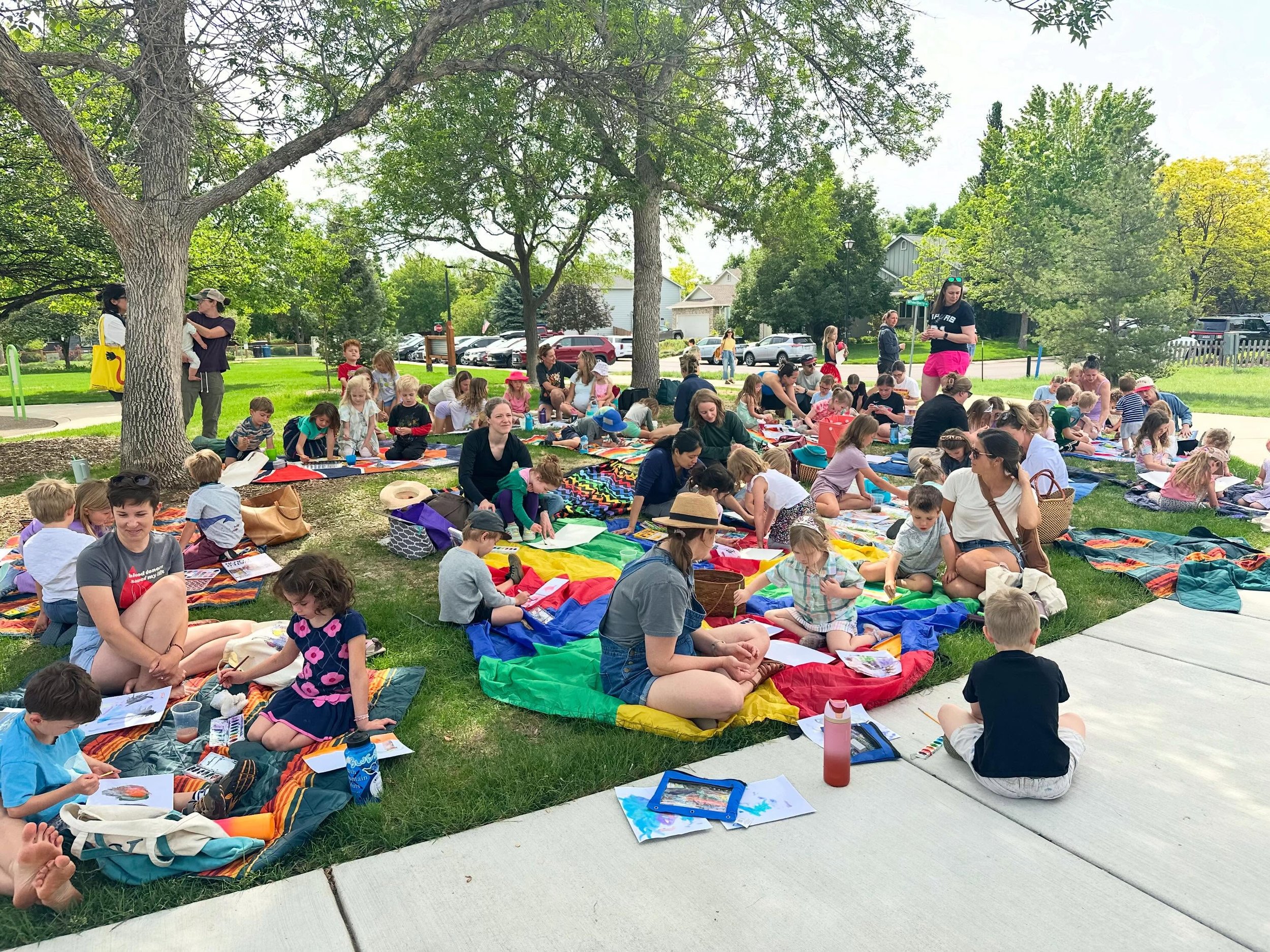 The first Art in the Park of the summer was SO much fun! We learned how to make cutout cards for participants and drivers of the Coal Creek Meals on Wheels organization. We hope you&rsquo;ll join us tomorrow for round two! This time, Jennie is teachi