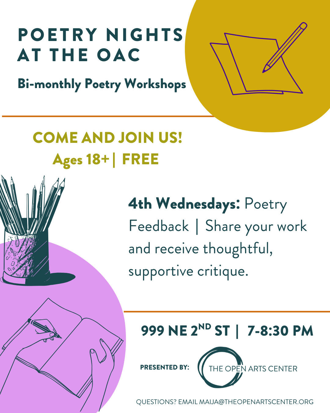 4th Wednesdays: Poetry Feedback 