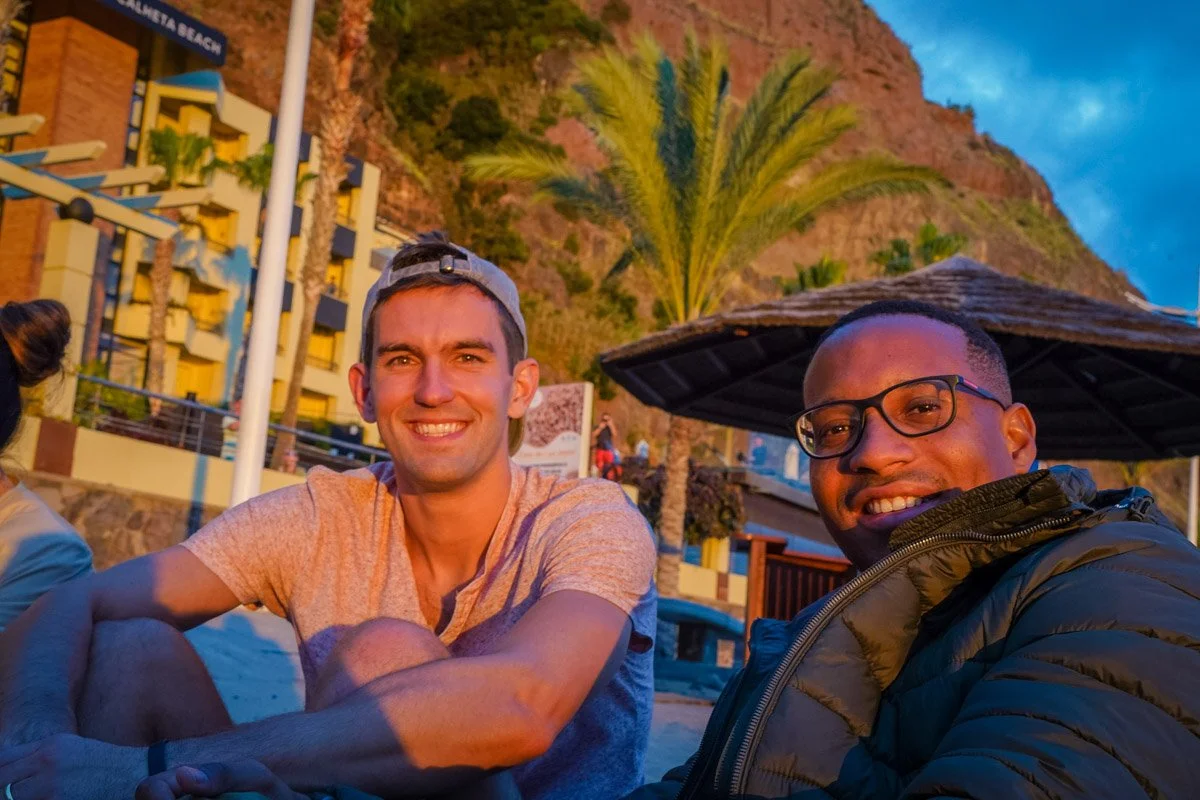 My photo of me and my friend Desmond at a retreat in Madeira