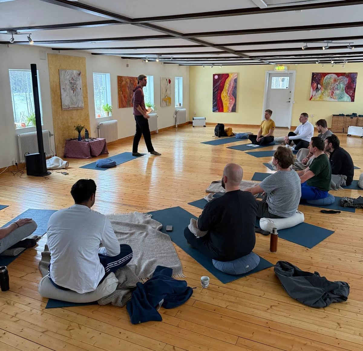 My photo of a group breathwork journey in Sweden
