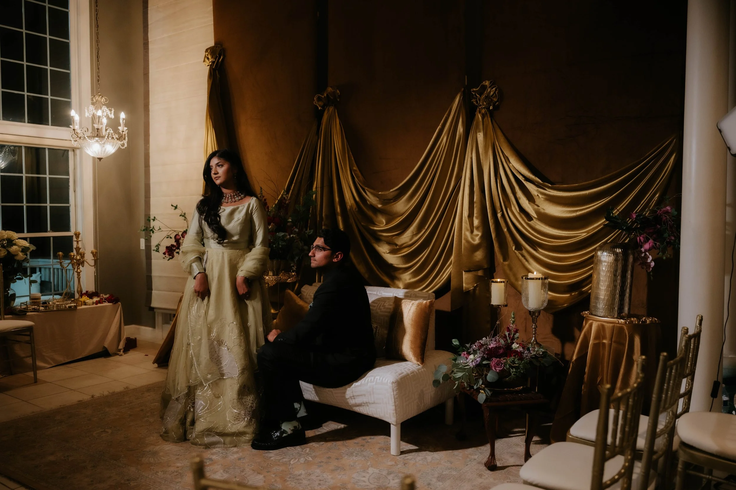 Intimate Elegance: Nawal &amp; Usman’s Rustic Engagement in the DMV