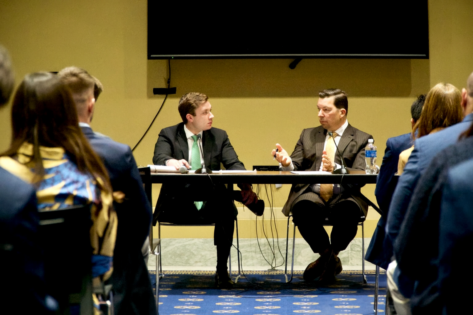 Interviewing Czech Ambassador Miloslav Stasek at U.S.-European Congressional Staff Association event.
