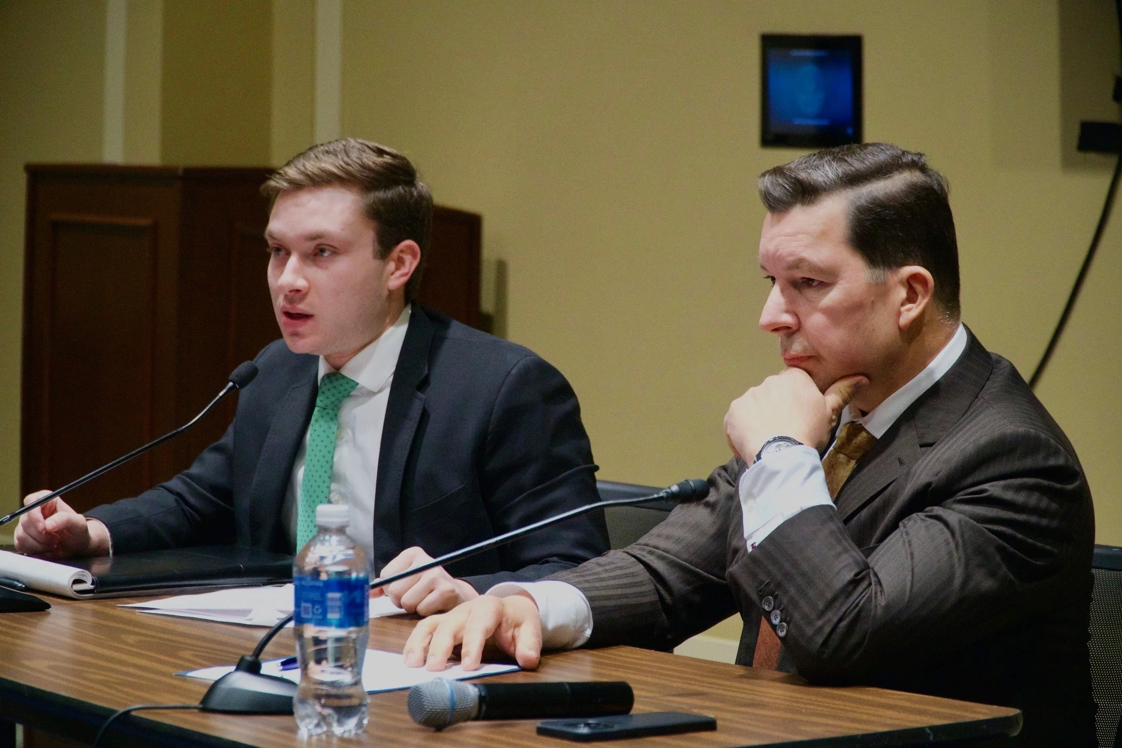 Interviewing Czech Ambassador Miloslav Stasek at U.S.-European Congressional Staff Association event.