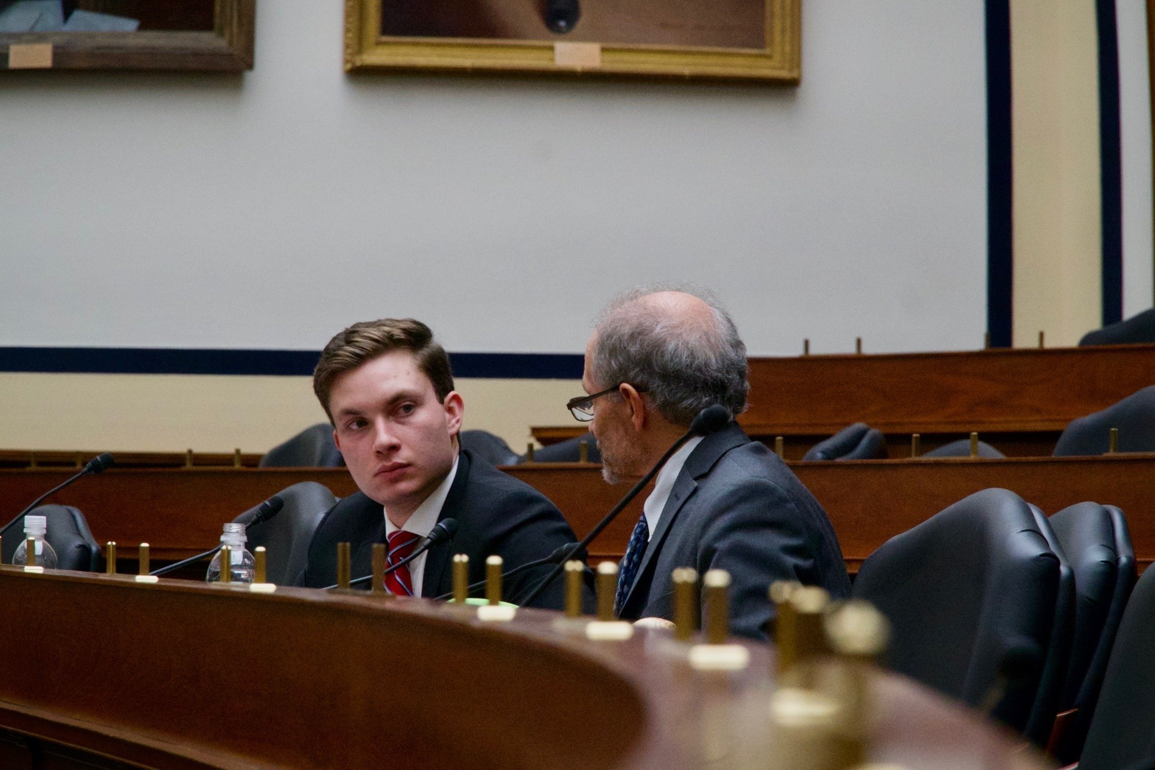 Interviewing Ambassador Daniel Fried at a U.S.-European Congressional Staff Association event.