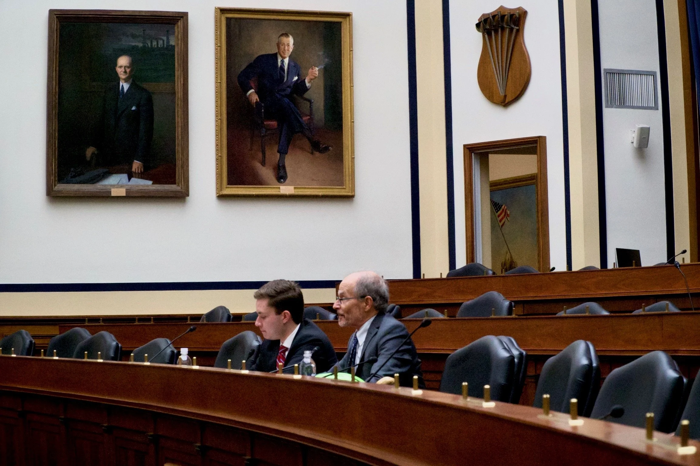 Interviewing Ambassador Daniel Fried at a U.S.-European Congressional Staff Association event.