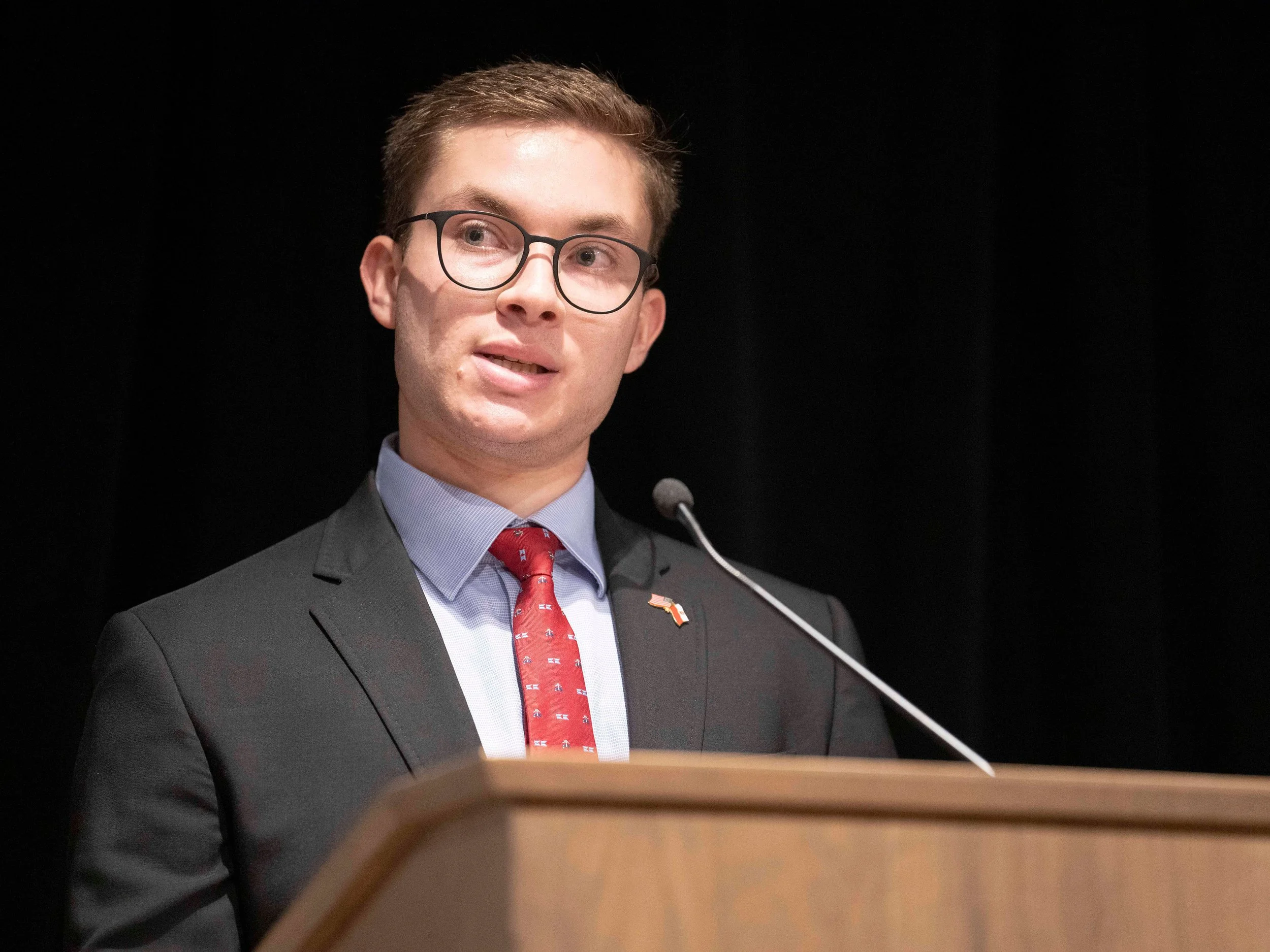 Introducing President Walesa at his event at the University of Texas.