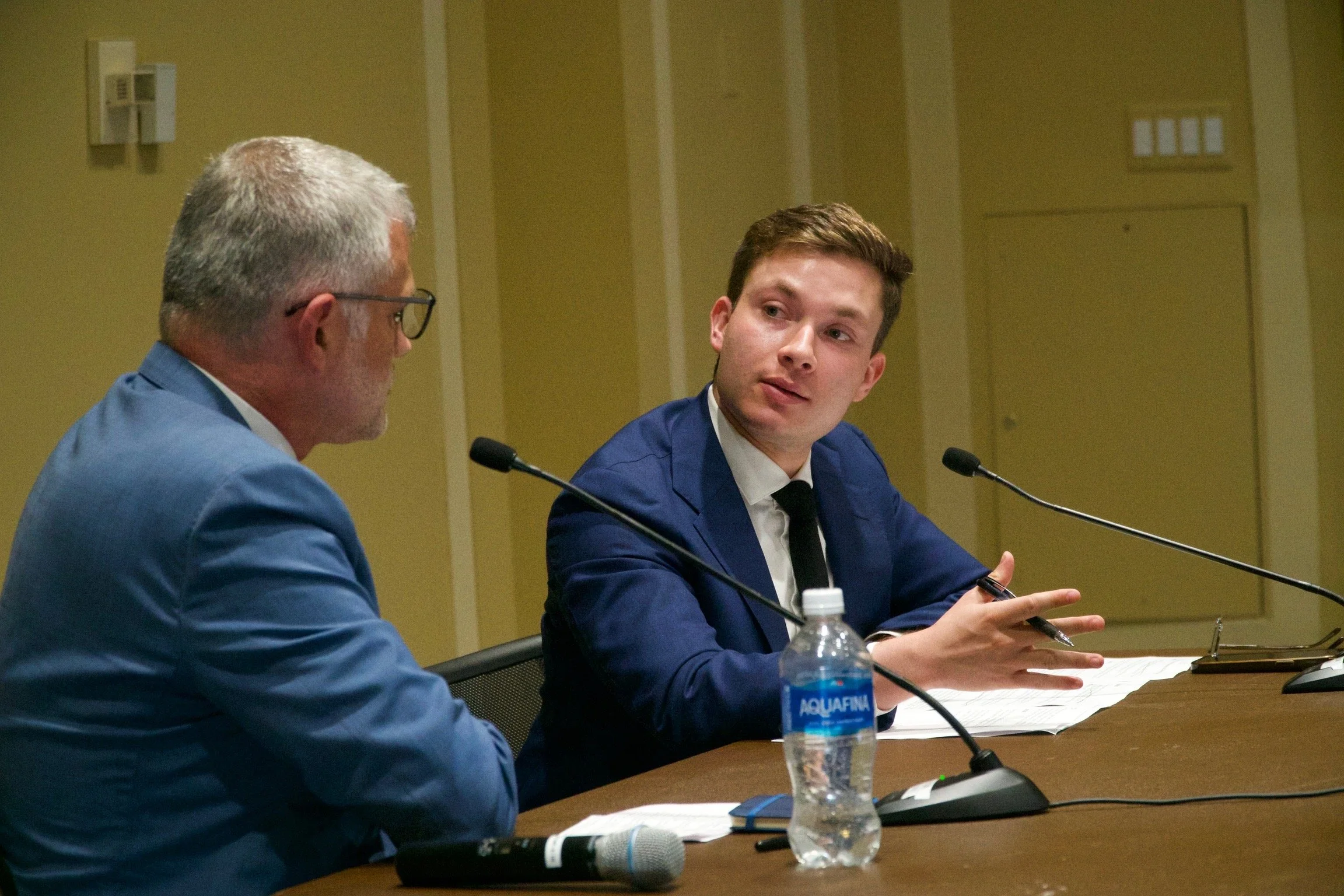 Interviewing Estonian Ambassador Kristjan Prikk.