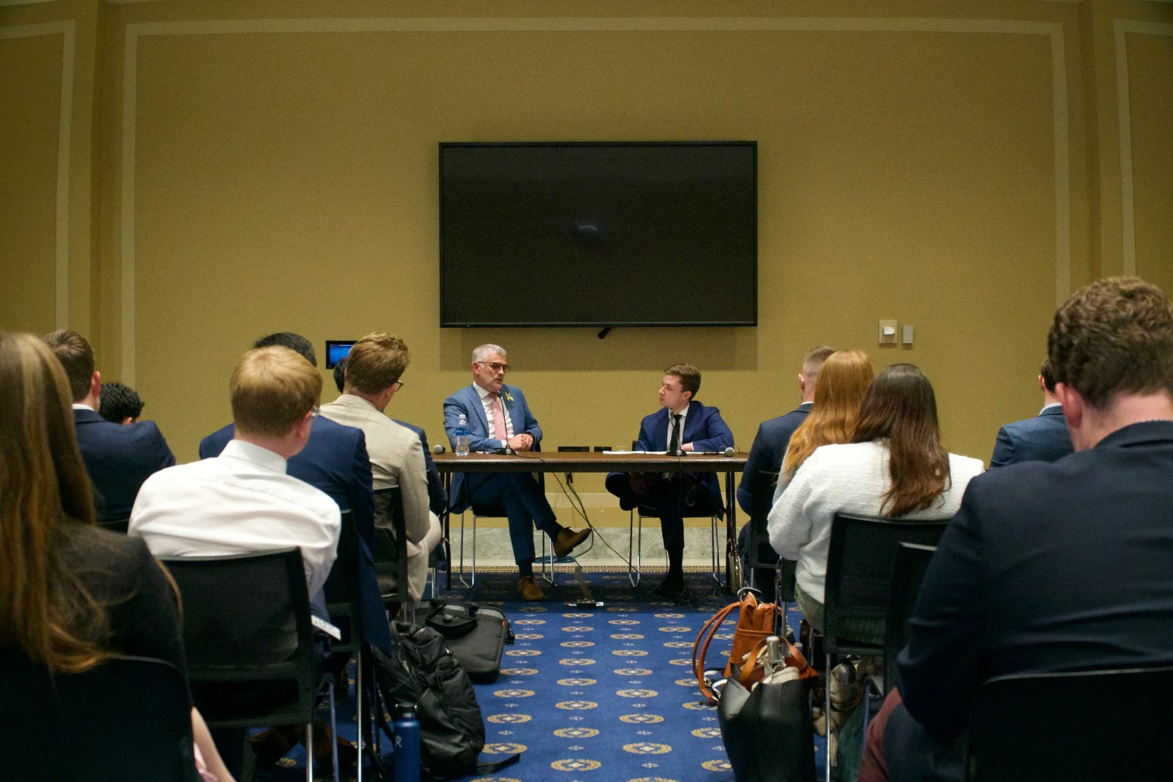 Interviewing Estonian Ambassador Kristjan Prikk.