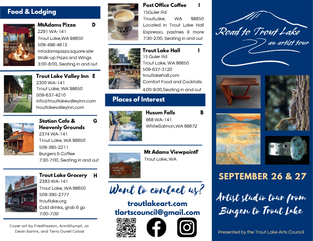 Road to Trout Lake Artist Tour Places of Interest