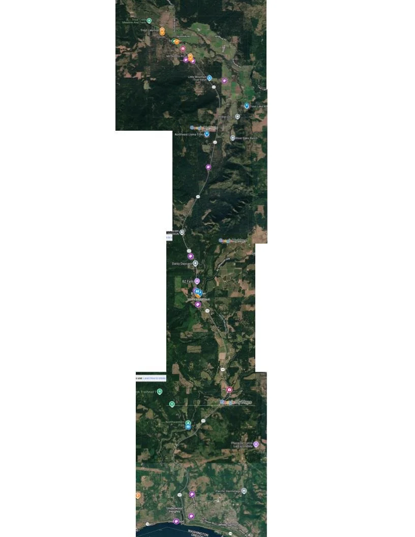 Road to Trout Lake Artist Tour Google Map of Locations