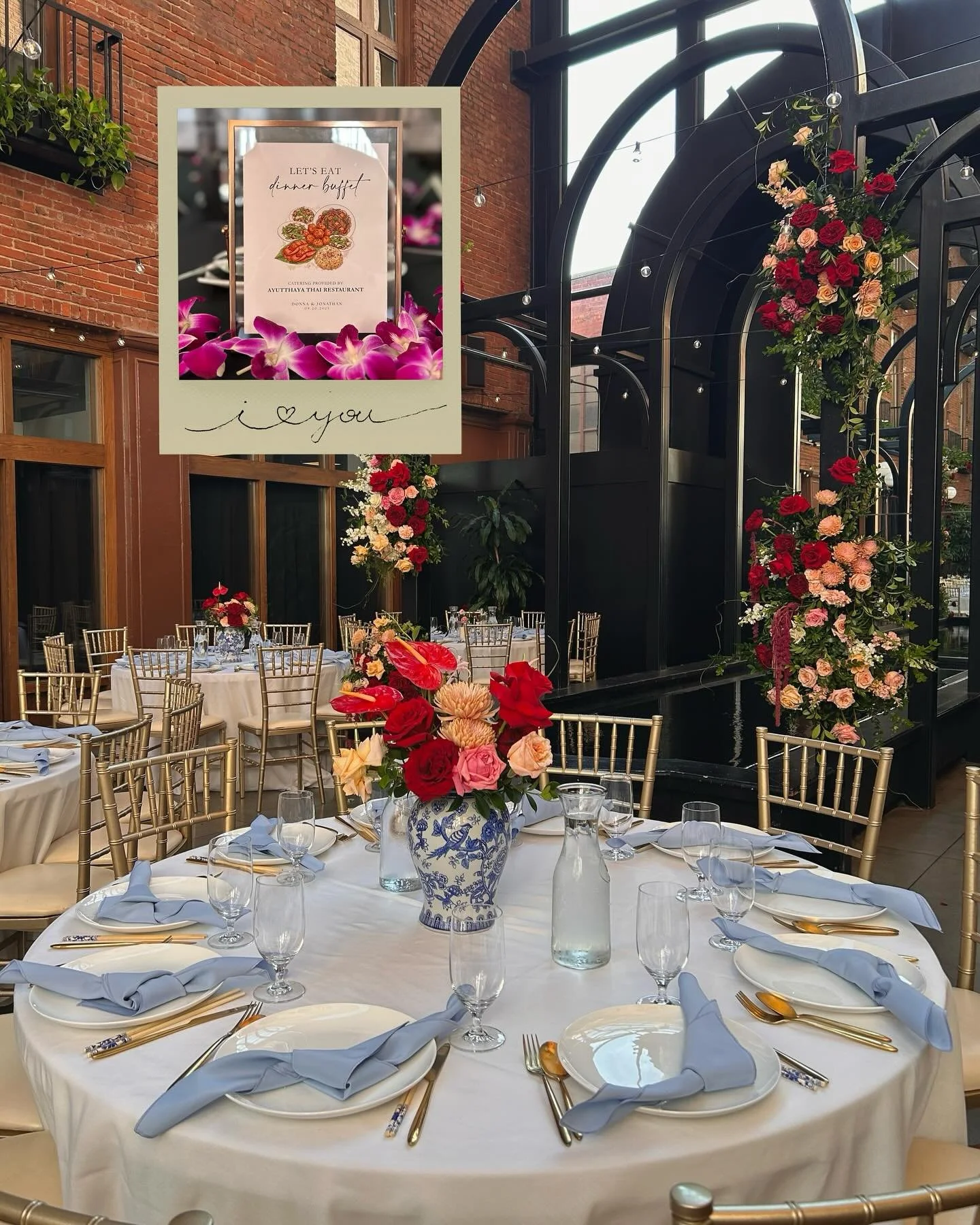 We&rsquo;ve seen some amazing menus here, but this last wedding takes the cake for best food! Catering from @ayutthayathaiseattle, boba from @seattlebesttea, and @dicksdrivein for a late night snack?! Dream wedding. Thank you D &amp; J for letting us