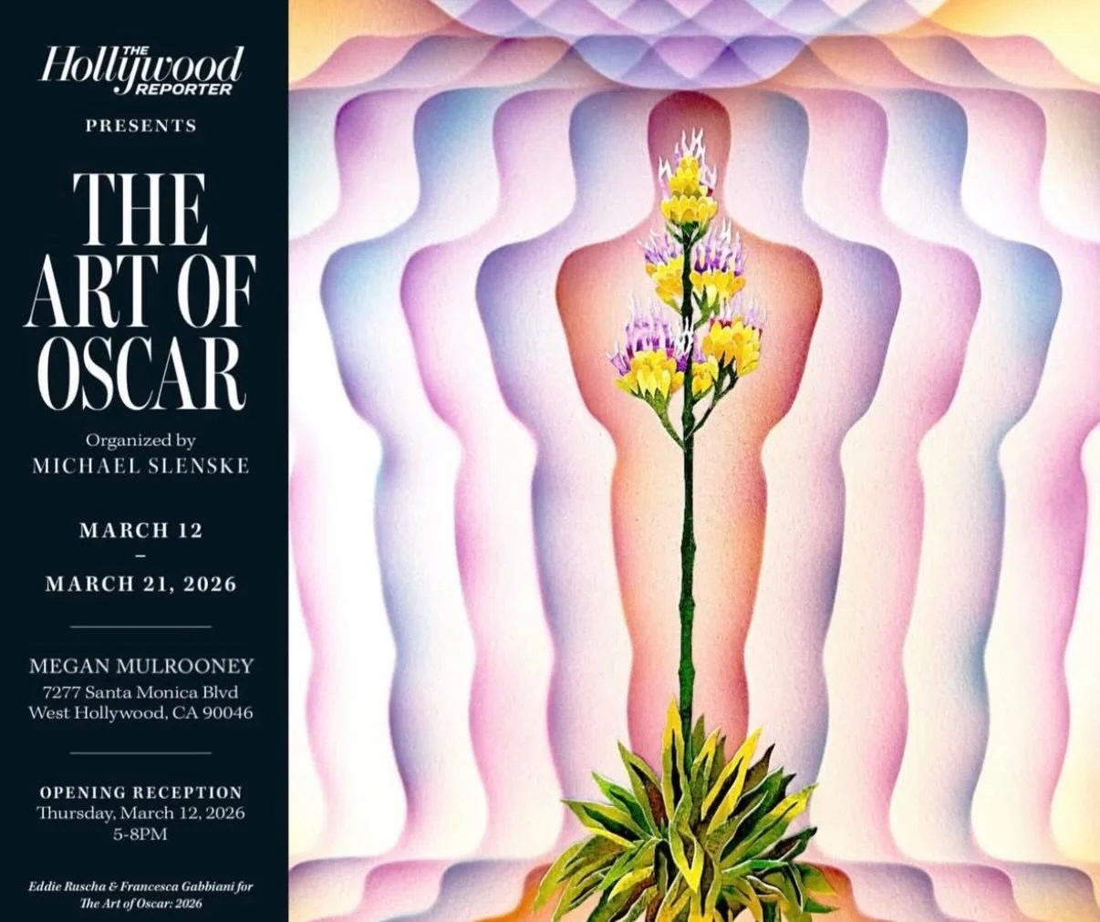 @secretcircuit &amp; @francesca_gabbiani collab on view in &ldquo;The Art of the Oscar&rdquo; exhibition (curated by @eksnels and presented by @hollywoodreporter ) on view @meganmulrooneygallery March 12-21 ✨Join us at the Opening Reception (March 12