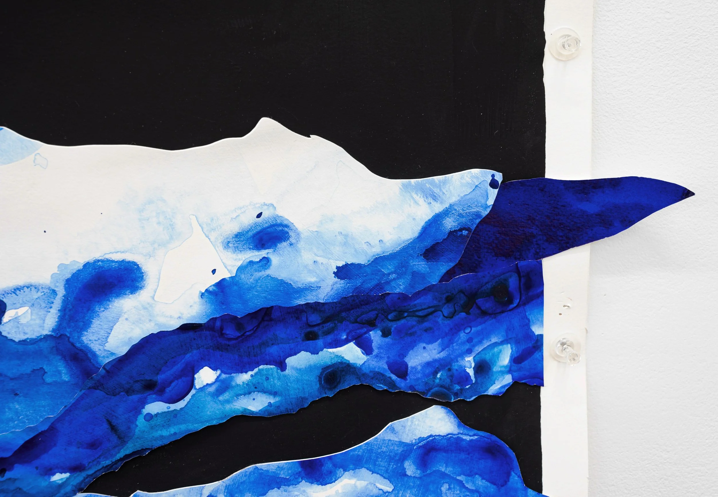 Phosflorescence VIII, 2022, Ink, gouache, acrylic and colored paper on paper
60 x 84 3/4 in (152.4 x 215.3 cm) With border