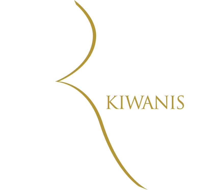 Logo for Vancouver Kiwanis Music Festivals featuring a stylized black and white treble clef with gold accents and text in black, white, and gold.