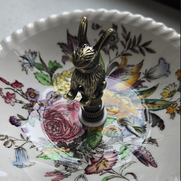 Rabbit. On. Johnson Brothers Garden Bouquet (England) Ring Holder