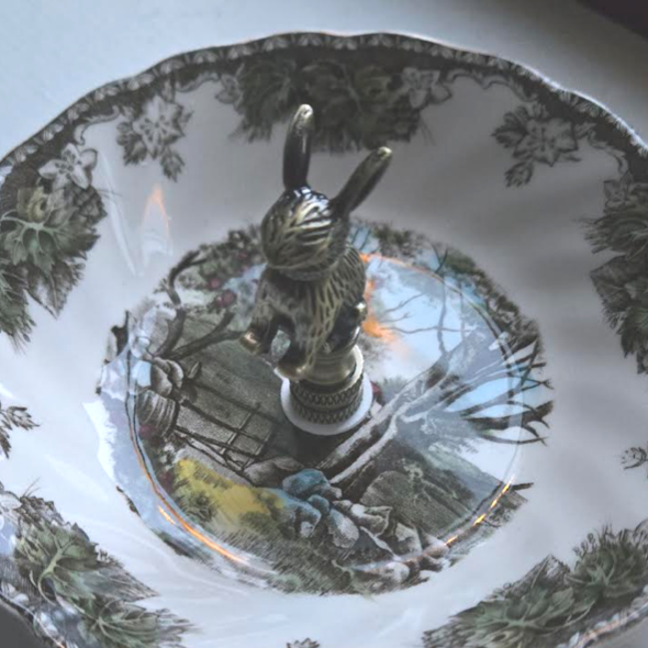 Rabbit. On. Johnson Brothers The Friendly Village (England) Ring Holder