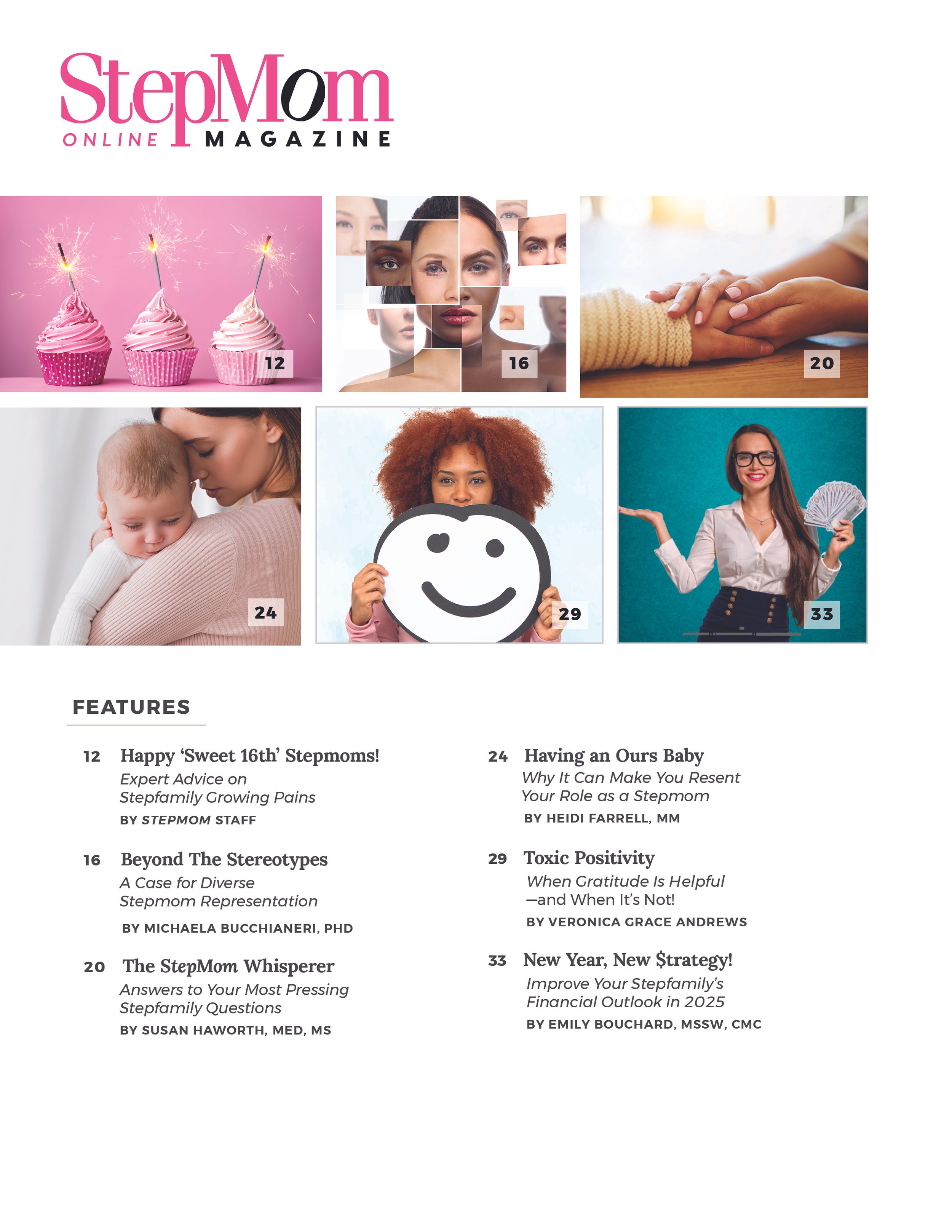 StepMom Magazine Table of Contents January 2025