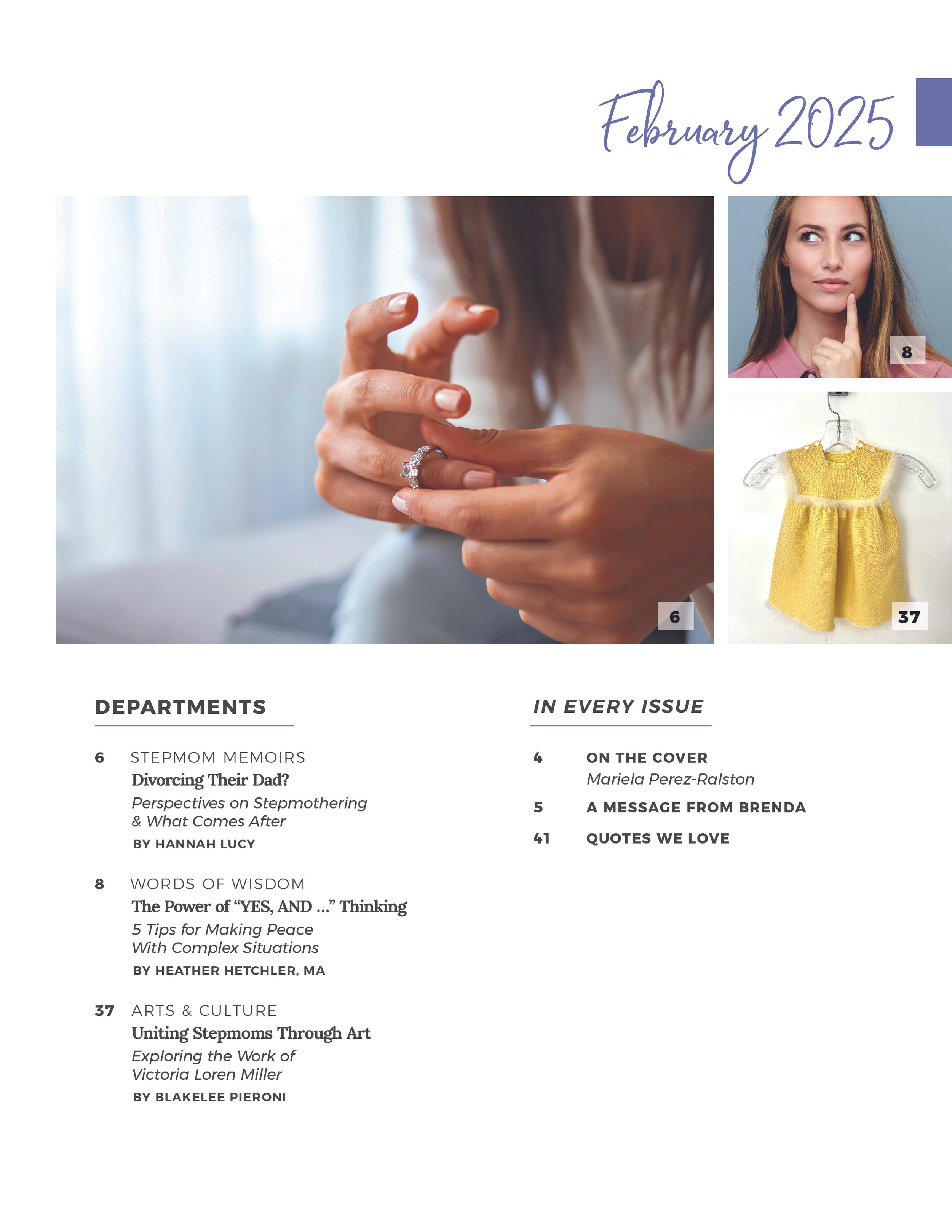 StepMom Magazine February 2025 Table of Contents 2