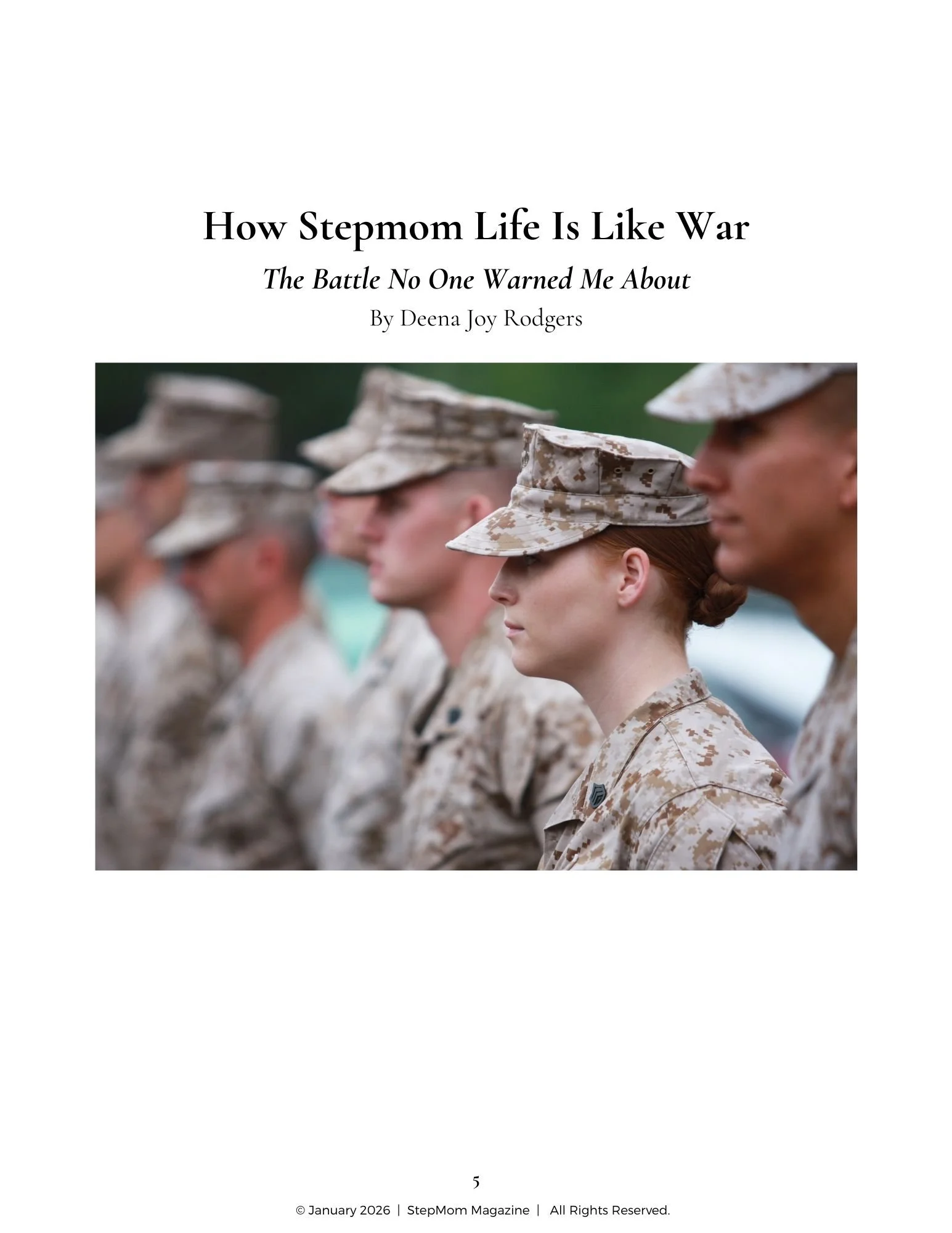 StepMom Magazine Article: How Stepmom Life Is Like War