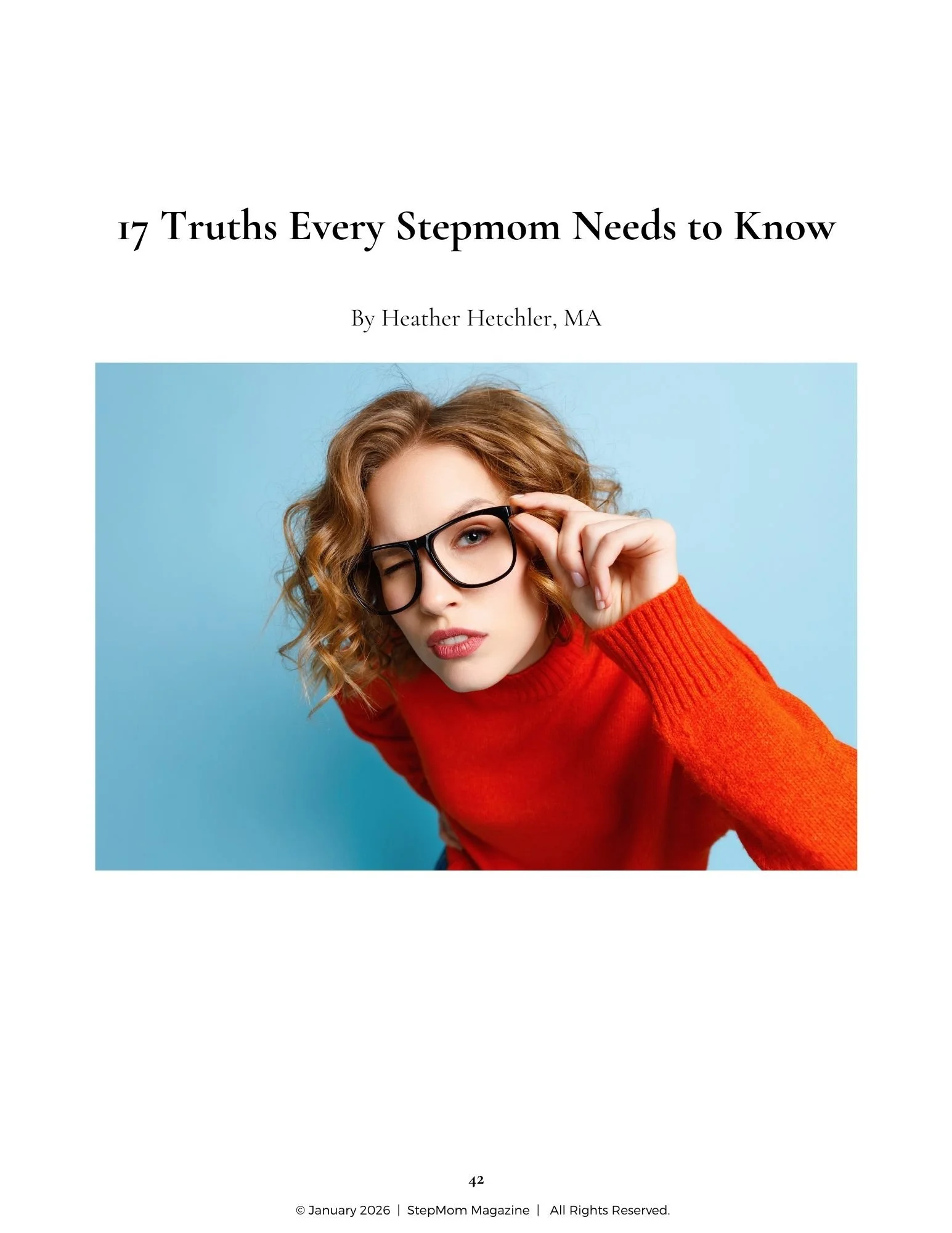StepMom Magazine Article: 17 Truths Every Stepmom Should Know