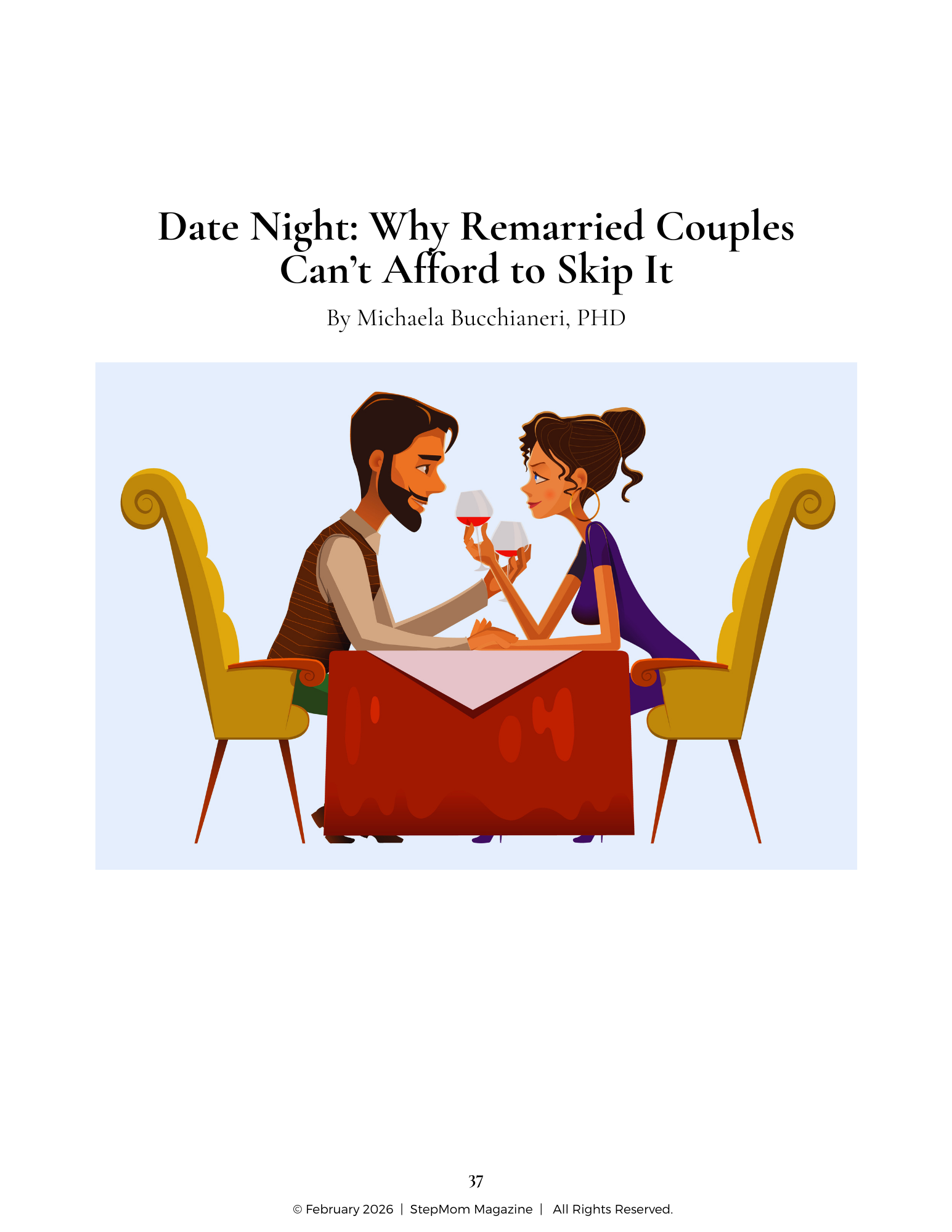 StepMom Magazine Article: Date Night for Remarried Couples