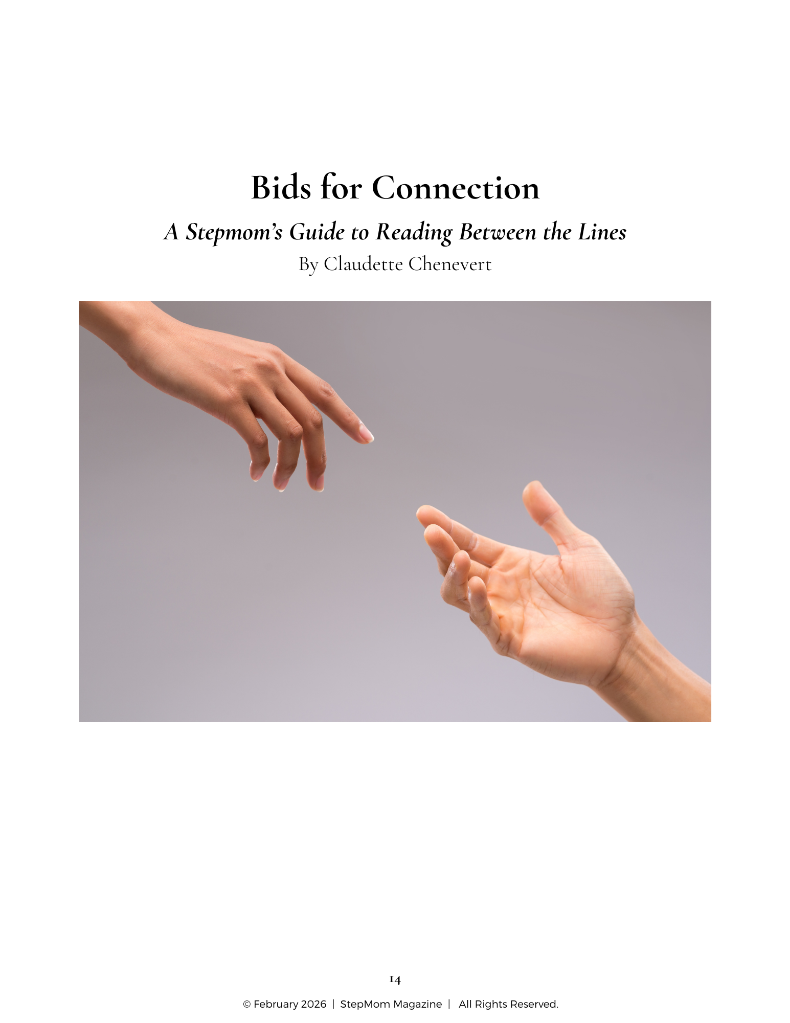 StepMom Magazine article: Bids for Connection