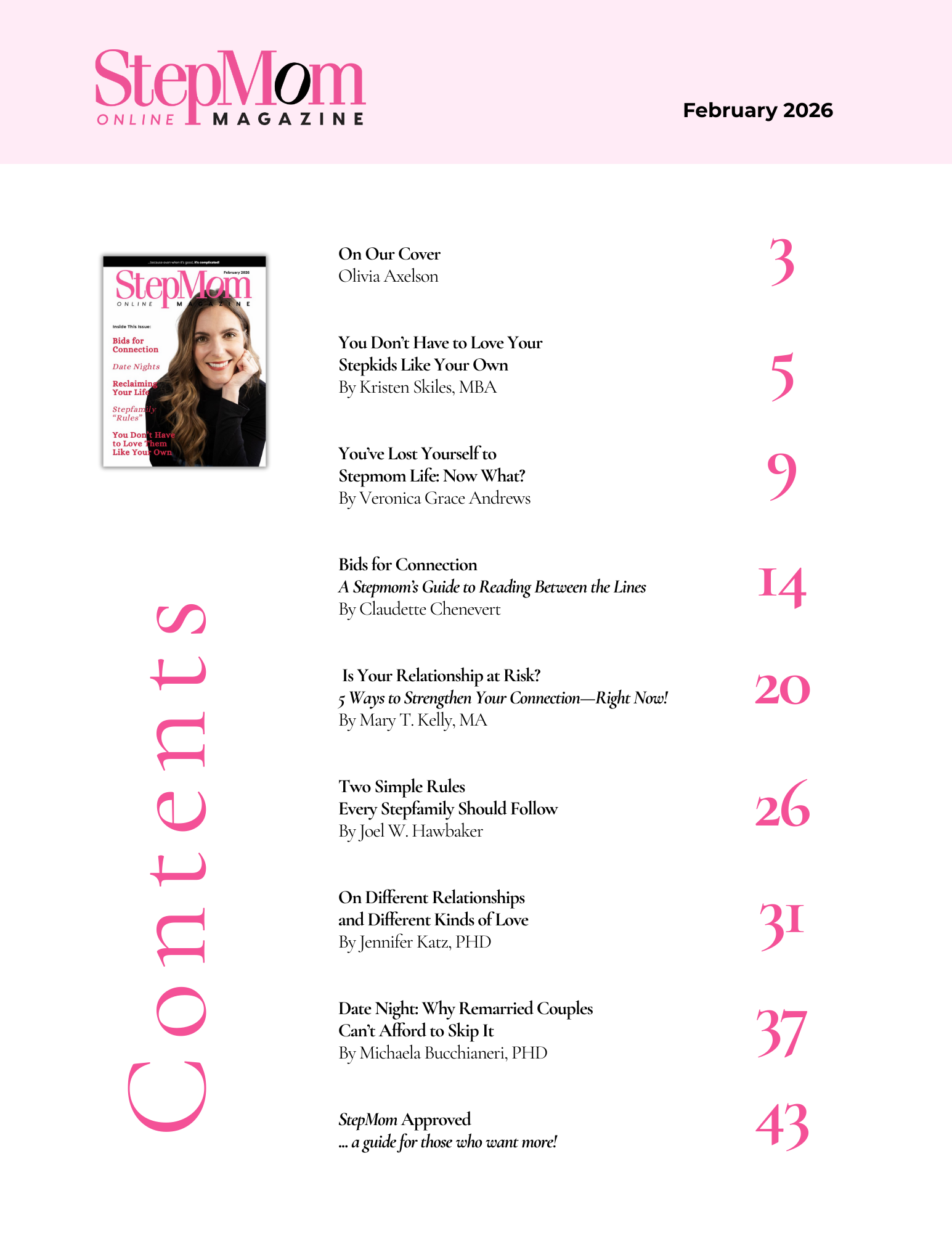 The February 2026 issue of StepMom Magazine features articles about date night, bids for connection and why you don't have to love your stepkids 'like your own.'