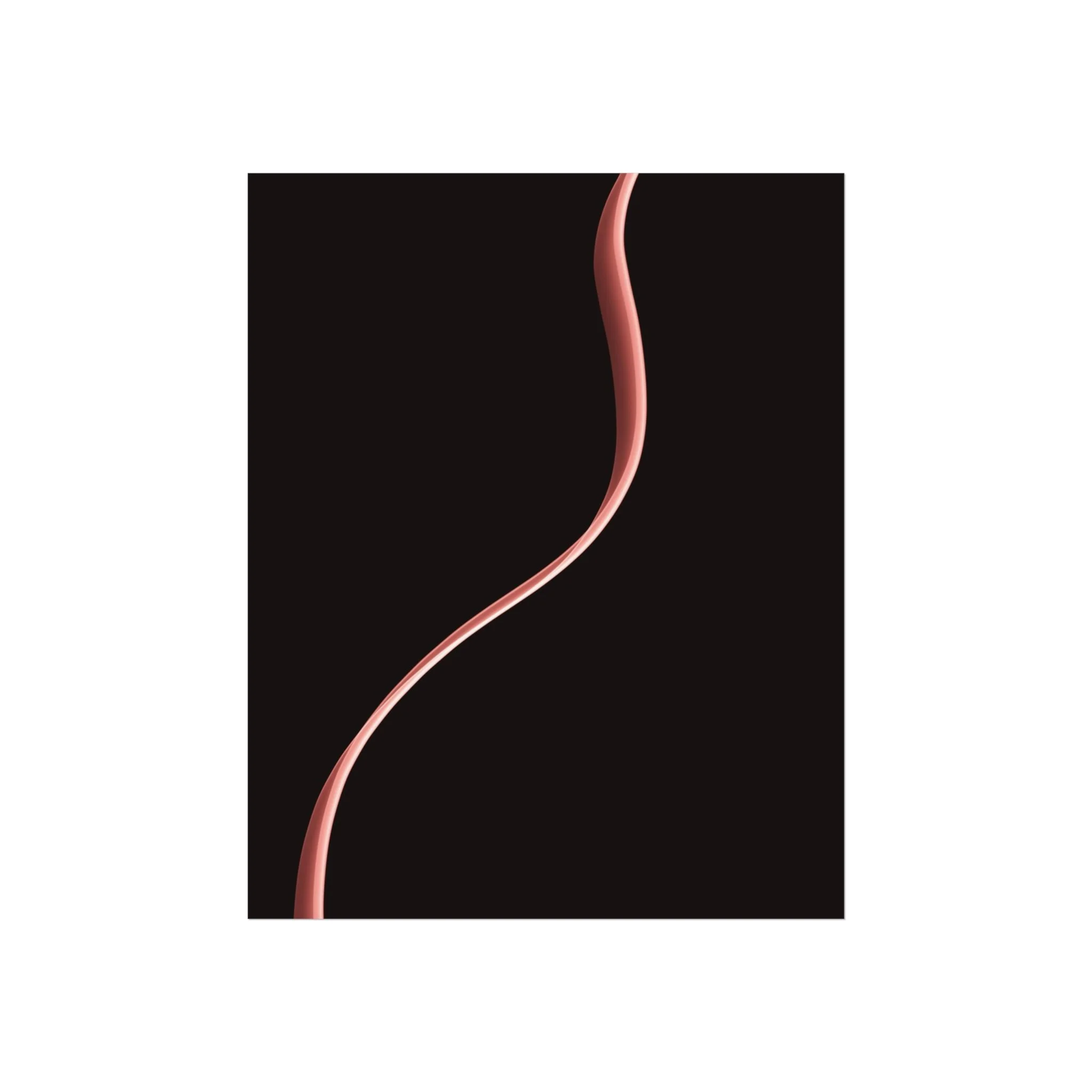 This artwork features the elegant sketched form of a woman.Set against a deep black background, the piece feels both ethereal and grounded