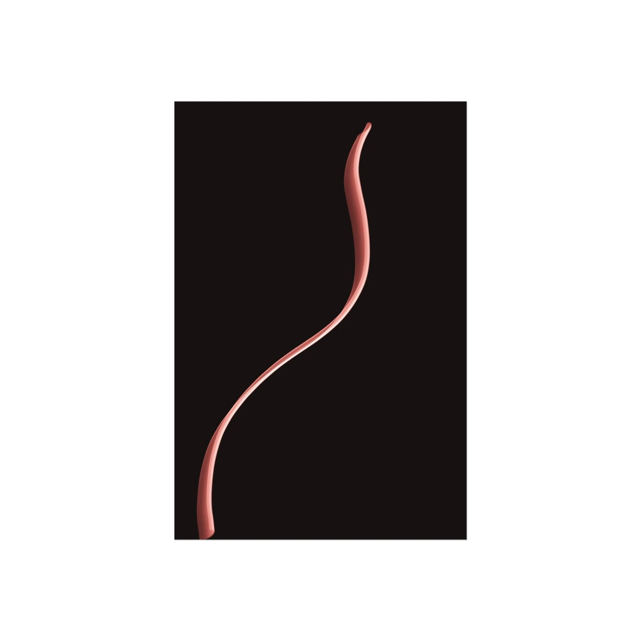 This artwork features the elegant sketched form of a woman.Set against a deep black background, the piece feels both ethereal and grounded