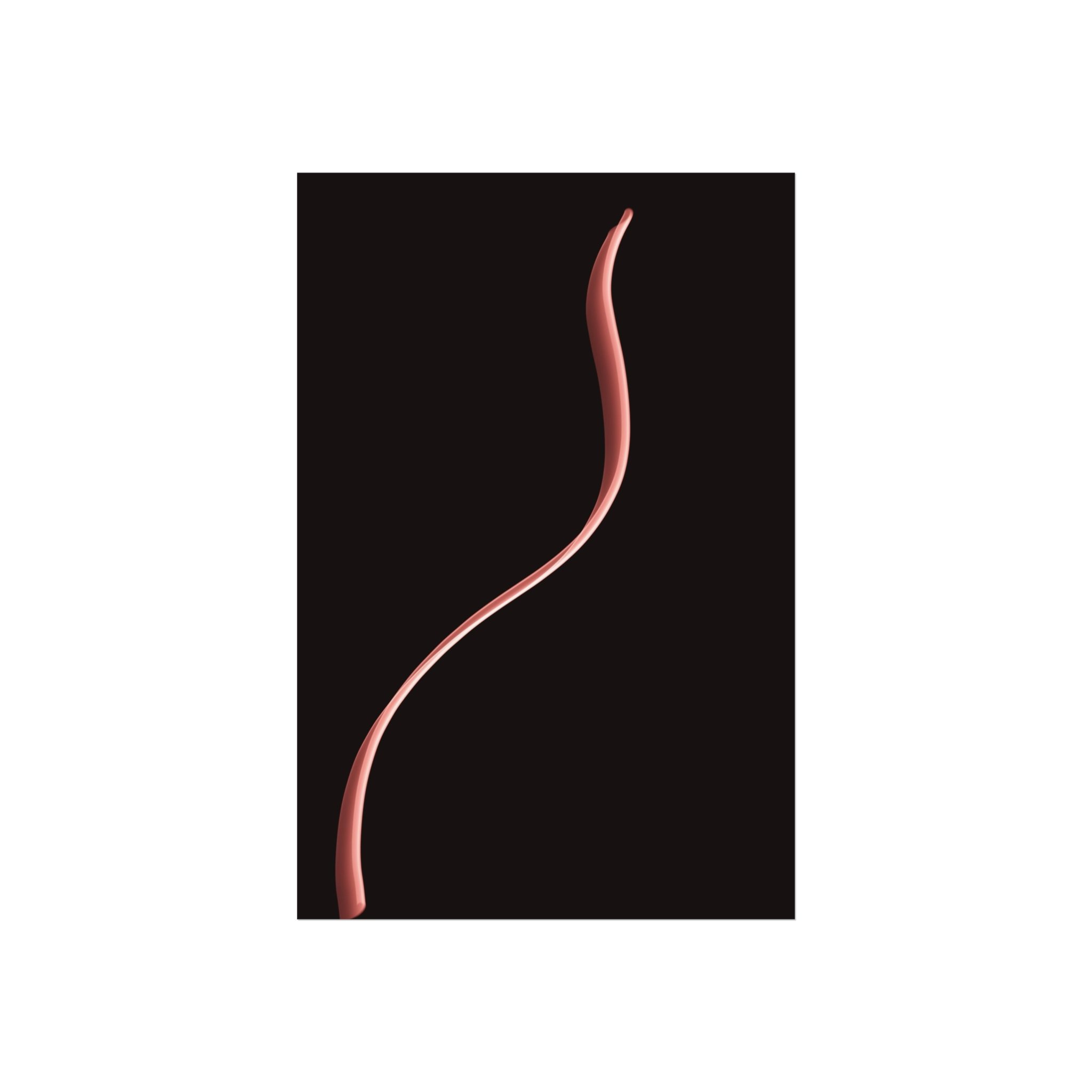 This artwork features the elegant sketched form of a woman.Set against a deep black background, the piece feels both ethereal and grounded