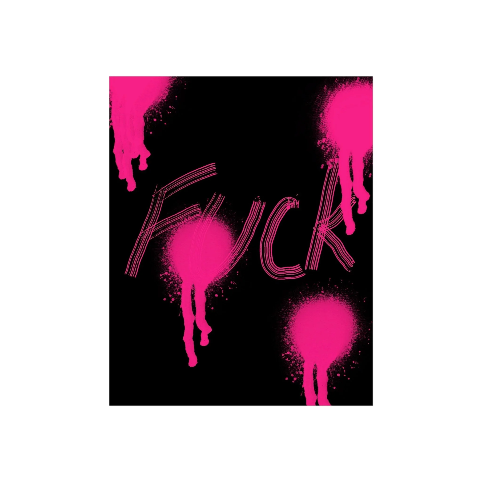 bold graffiti digital art; pink graffiti wall art; edgy street art print; modern rebellious digital artwork; urban wall decor