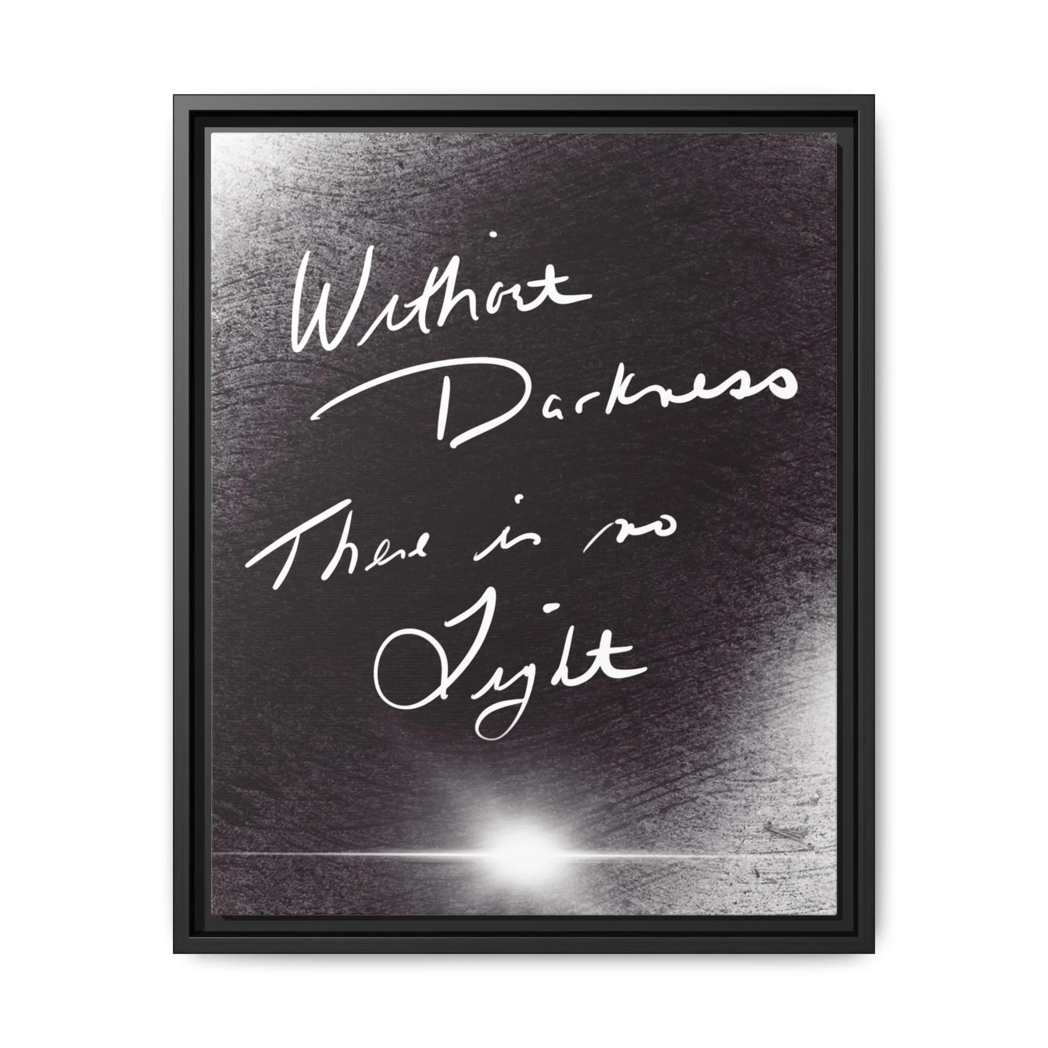 shadow work digital print; without darkness there is no light; black and white quote art; motivational wall decor; mental wellness artwork; gothic minimal print; spiritual empowerment art