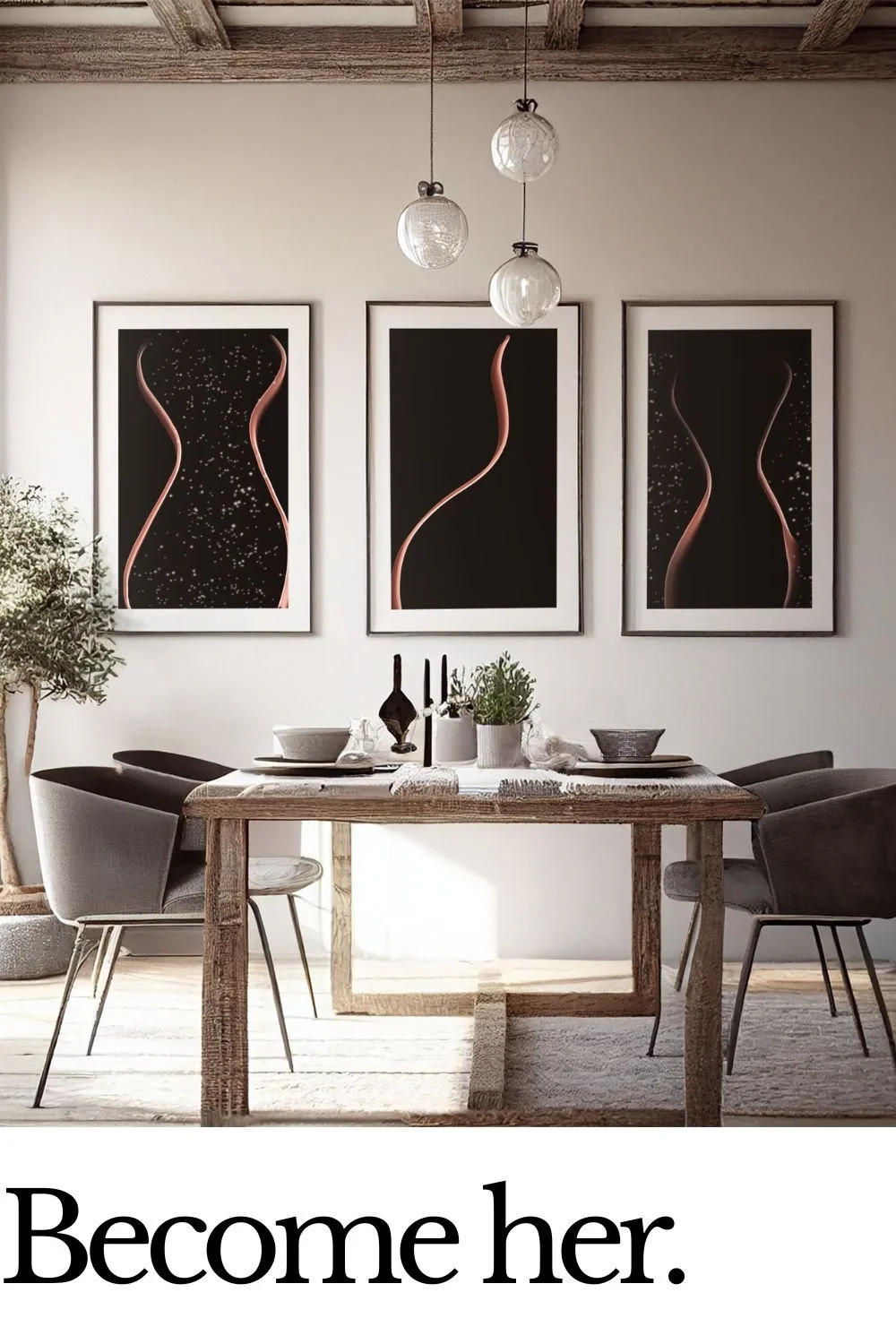 Divinity III: Abstract Digital Art Framed Canvas