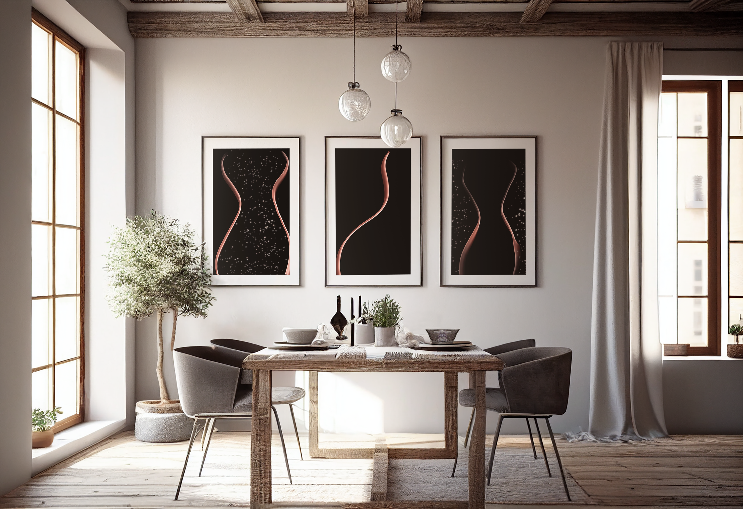 Museum-quality abstract art prints by Krista Reale shown on acrylic — introspective healing art for meaningful spaces