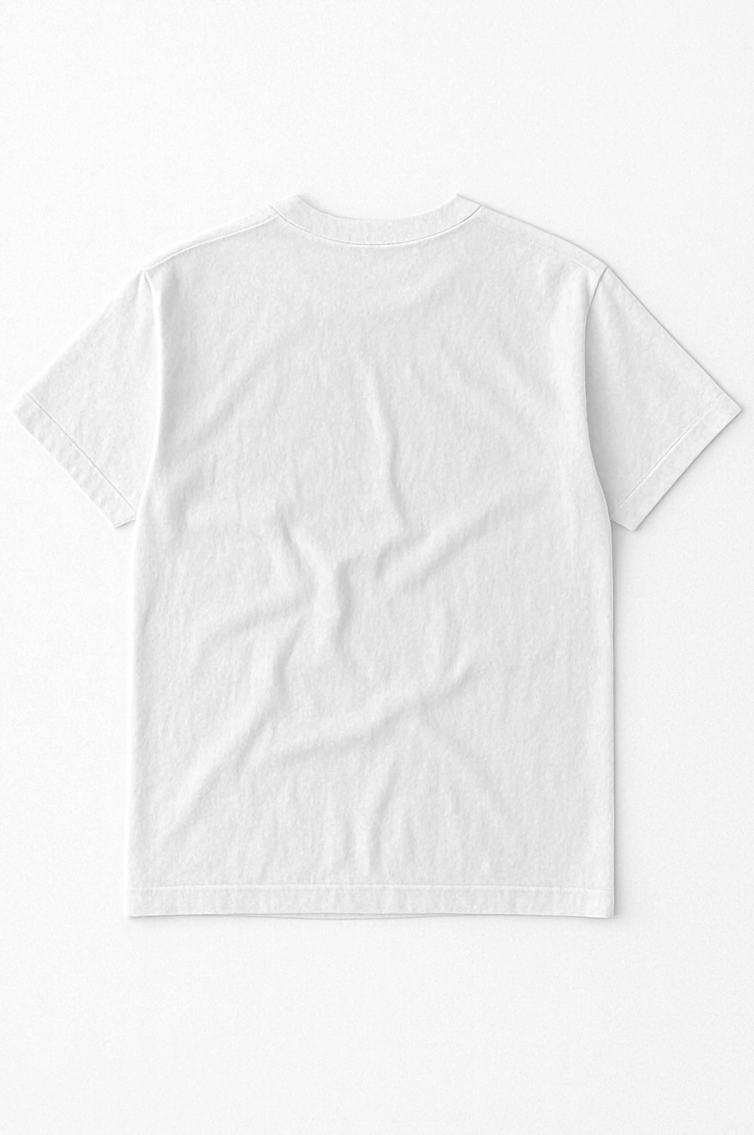 white back view t-shirt