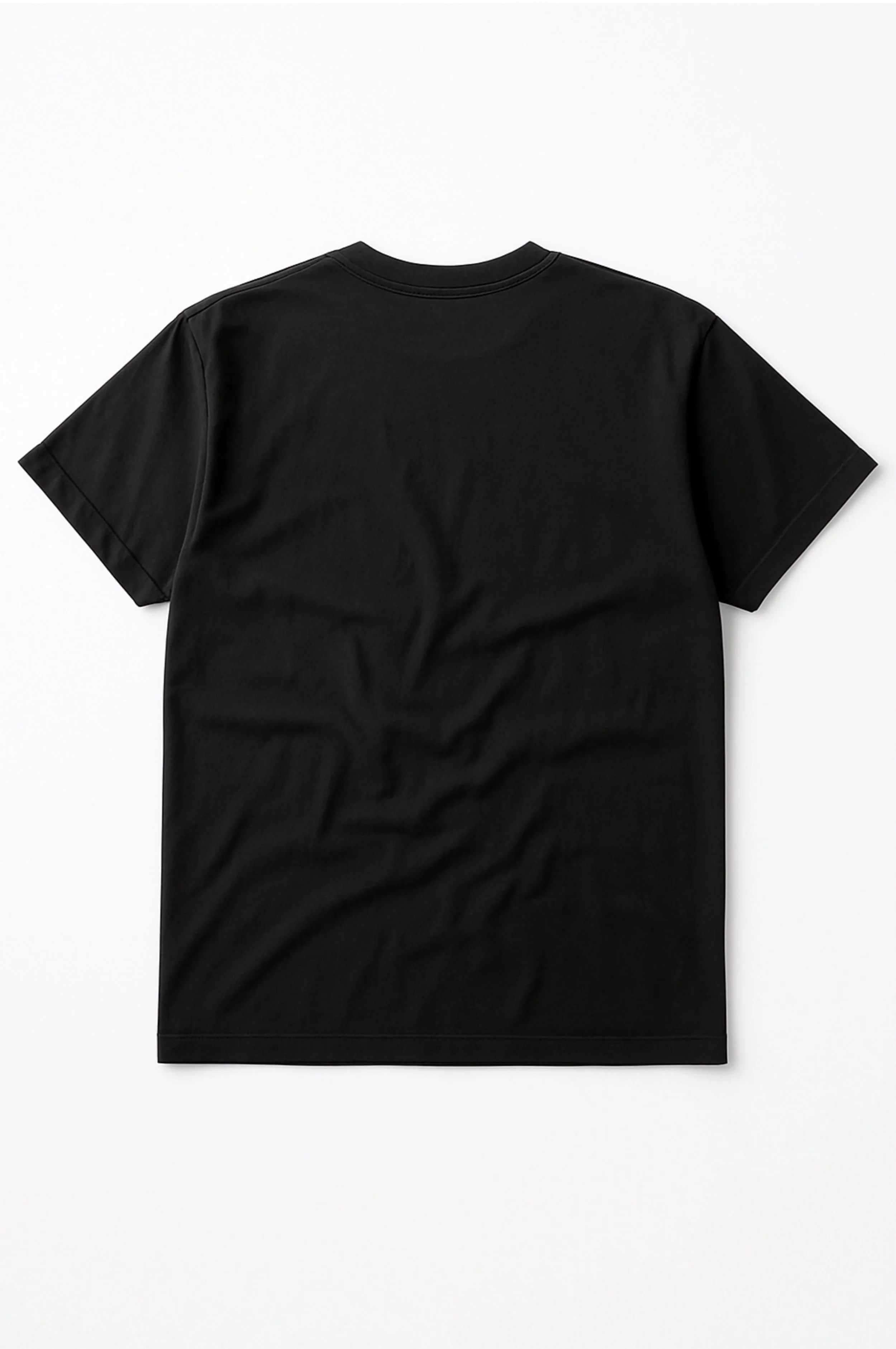 black back view t-shirt