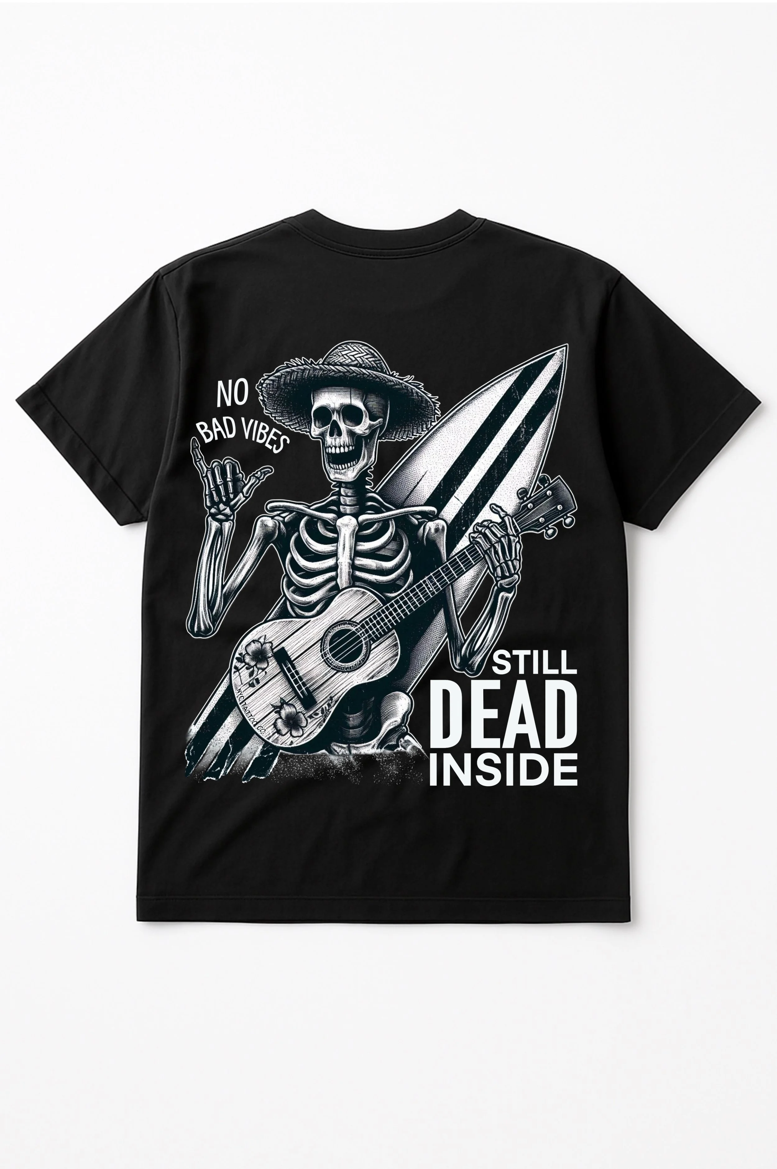 surfing skeleton t-shirt beach clothing