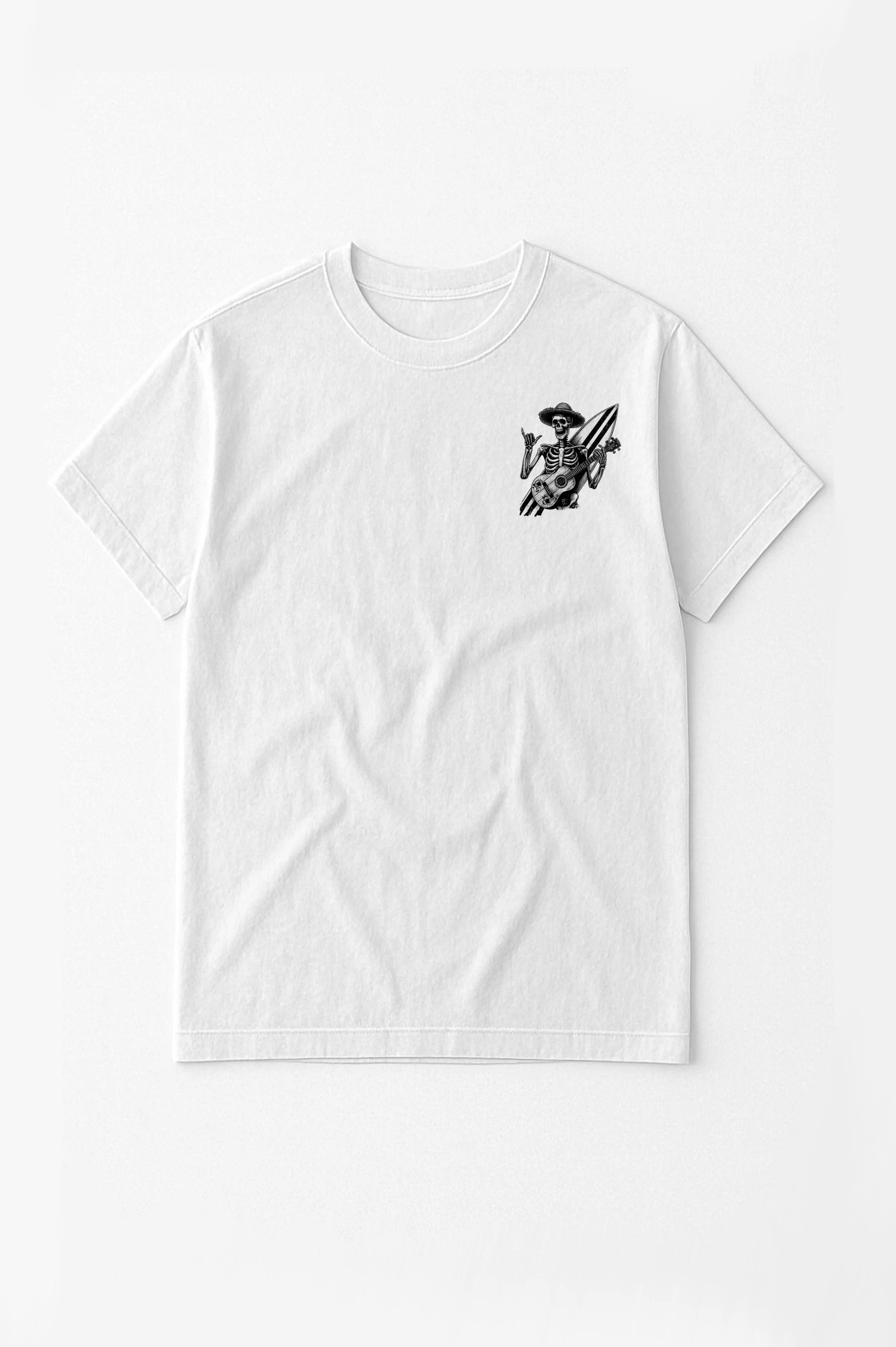 surfing skeleton t-shirt beach clothing