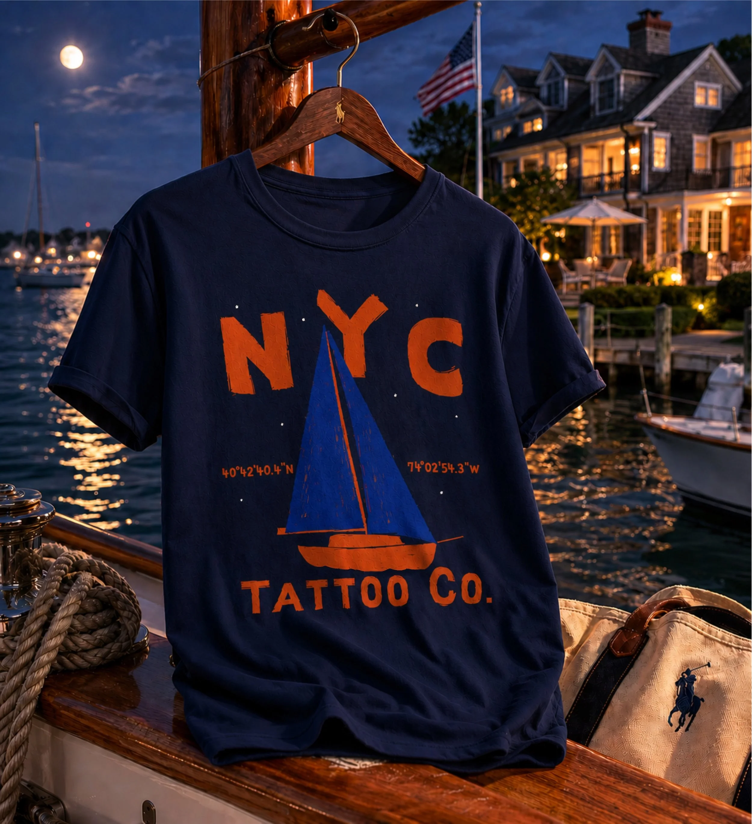 sailboat t-shirt in the Hamptons NY