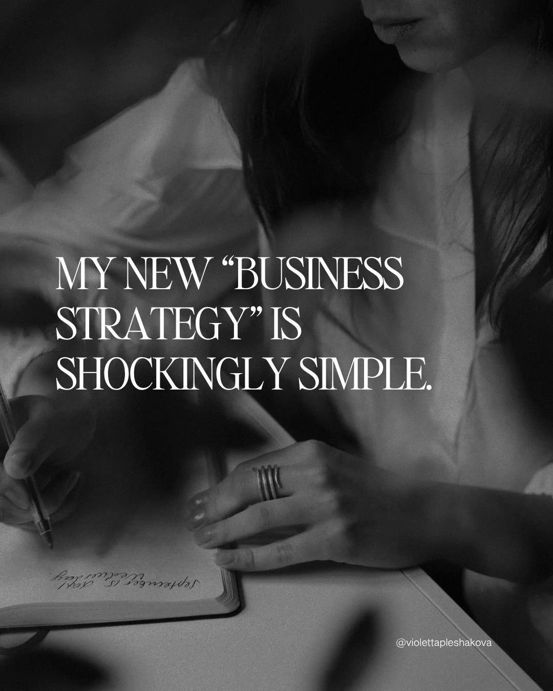 I know exactly who I am now: a professional thinker. My life and business are recoded to reflect that. 

My new &ldquo;business strategy&rdquo; is shockingly simple.

When I wake up, I think. 
(While drinking coffee or walking).
When I think, I write