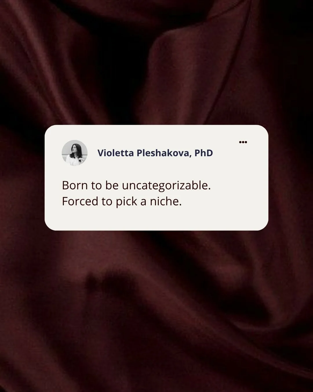 Complex humans should not be forced to follow simplistic guidelines (be that in business or in life).

Because as depth dwellers, we will never be happy swimming in shallow waters.

Do you relate to this? Let&rsquo;s discuss⬇️