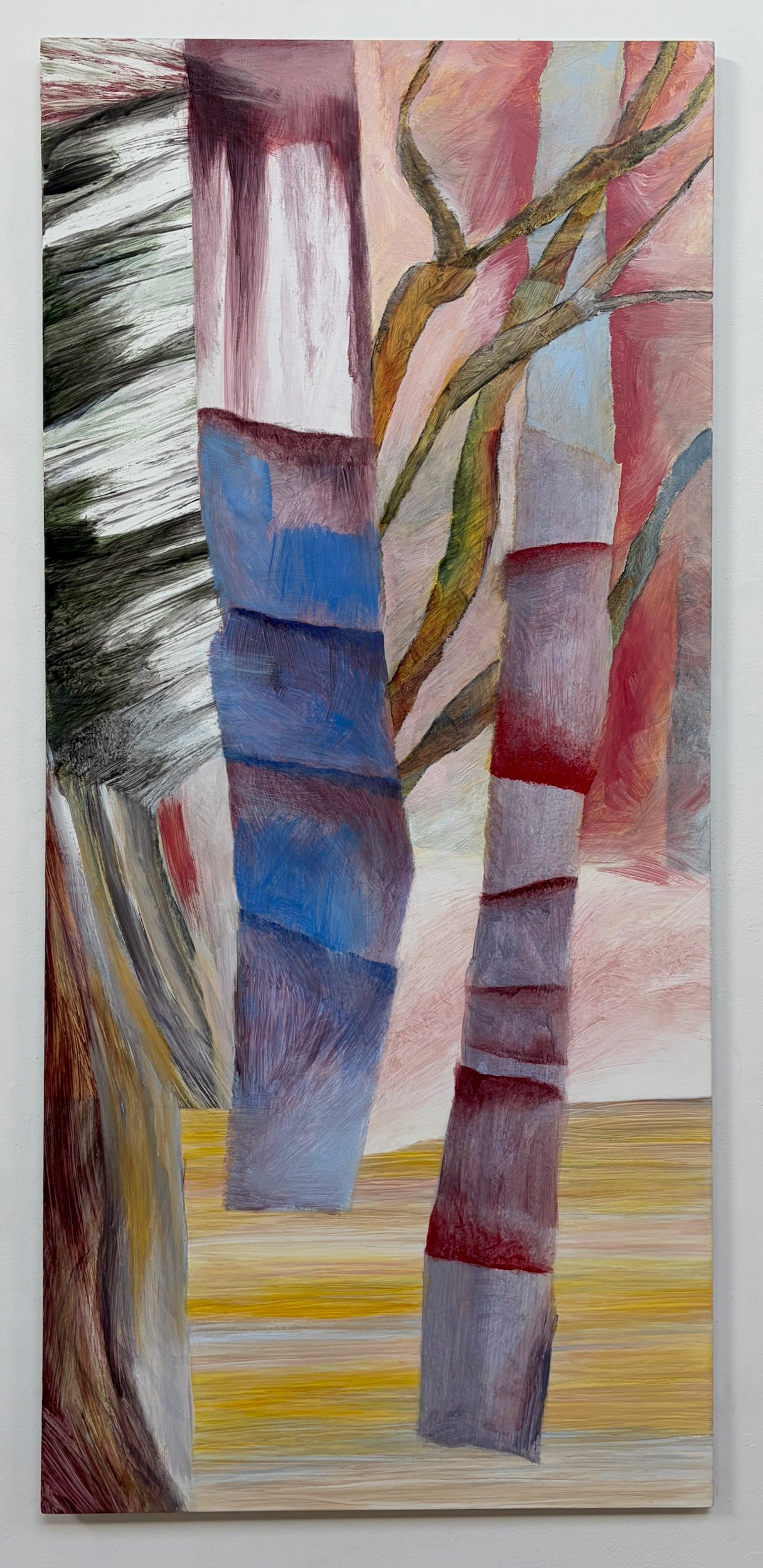 Beginnings, 2026, acrylic painting, 48" x 22"