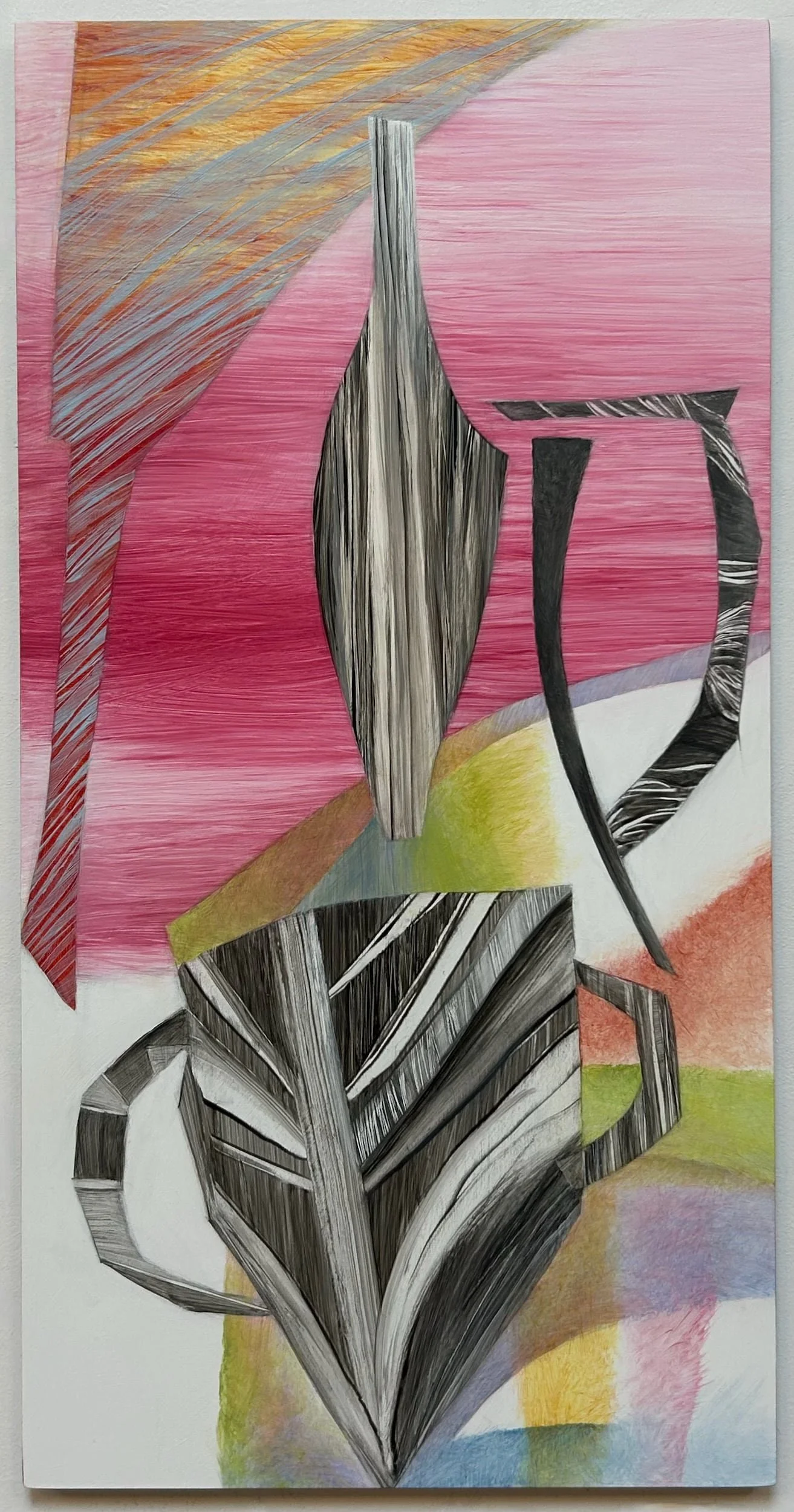 Trio II, 2025, acrylic painting, 31" x 16"